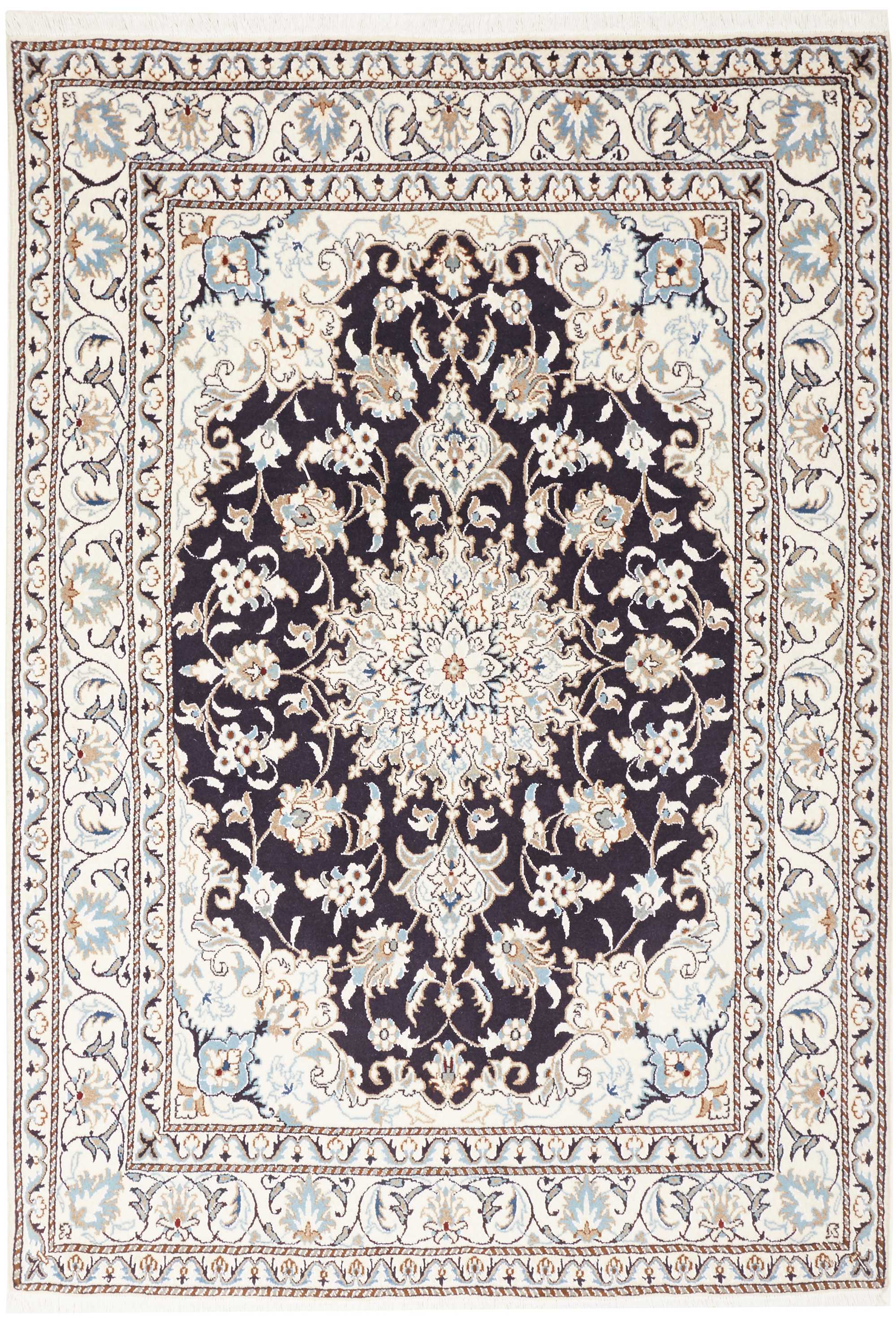 Purple Oriental Rugs - Nain 145 x 205 cm