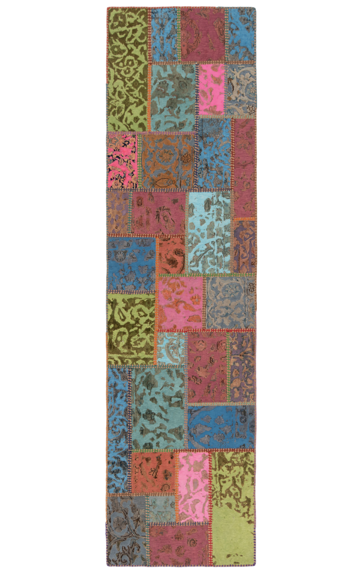 Teppich Läufer 80x300 - Patchwork Relief 80 x 300 cm