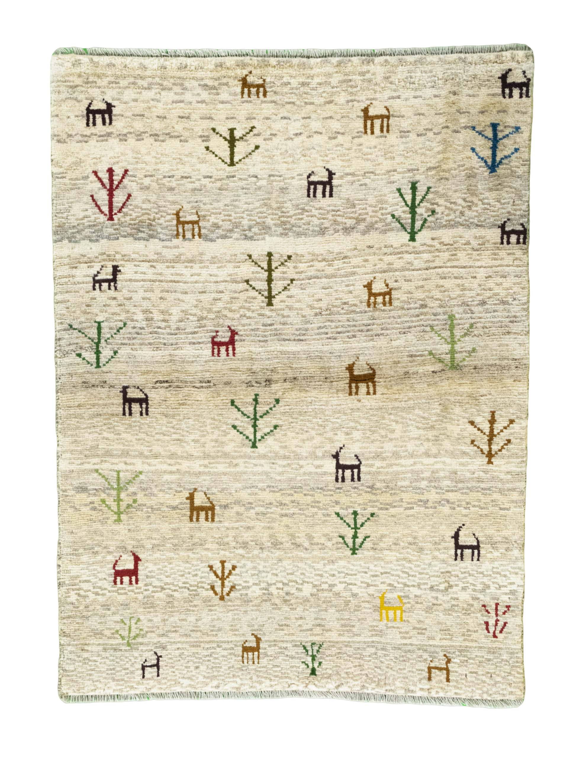 Paire De Tapis Coureur Rayé Coloré Gabbeh Indien 9' 10 X 2' 8 Paire De Tapis Coureur Rayé Coloré Gabbeh Indien 9' 10 X 2' 8