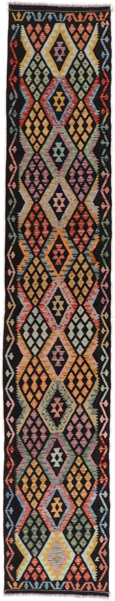 Teppich Läufer 80x500 - Kelim 86 x 483 cm