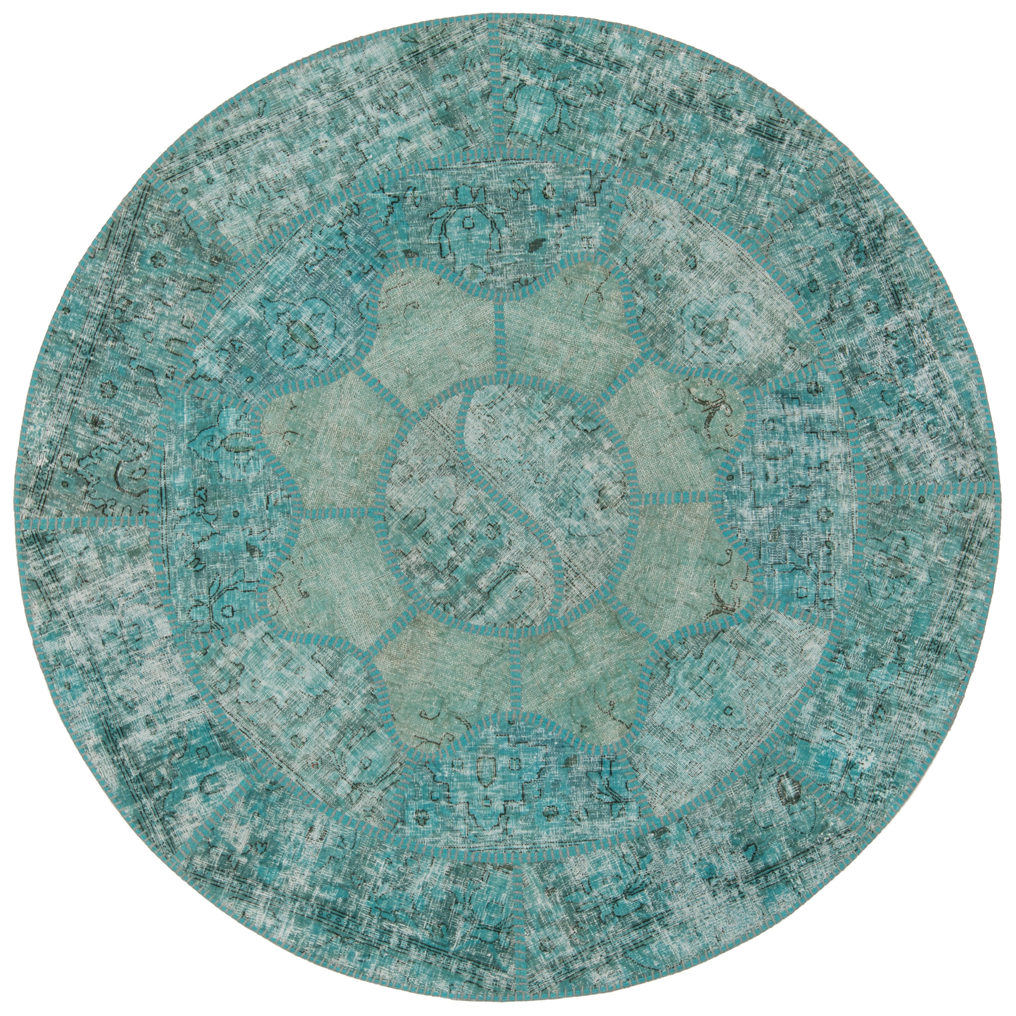 Teppich 140x140 - Patchwork original 150 x 150 cm