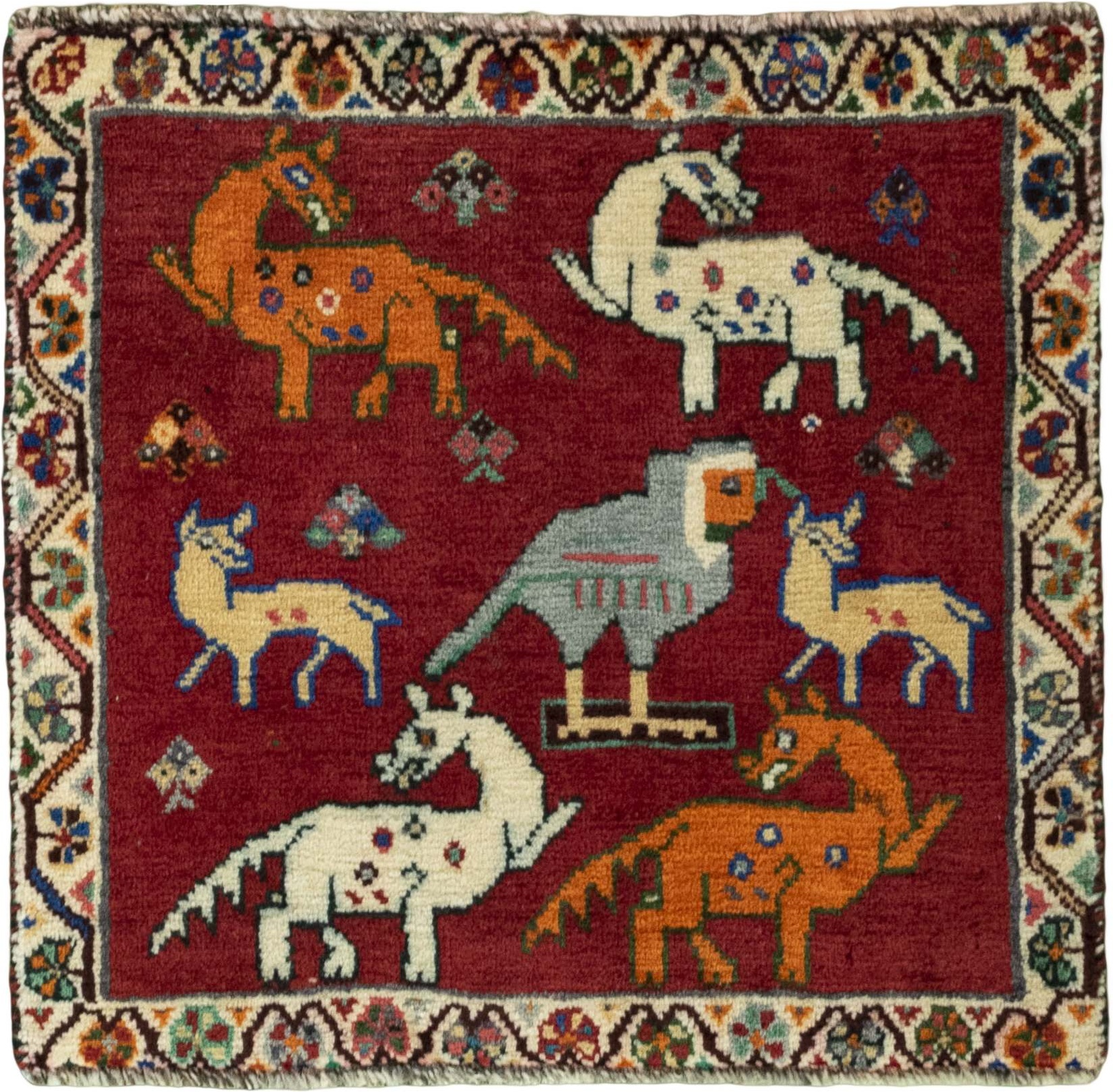 Teppich 50x50 - Shiraz 55 x 51 cm