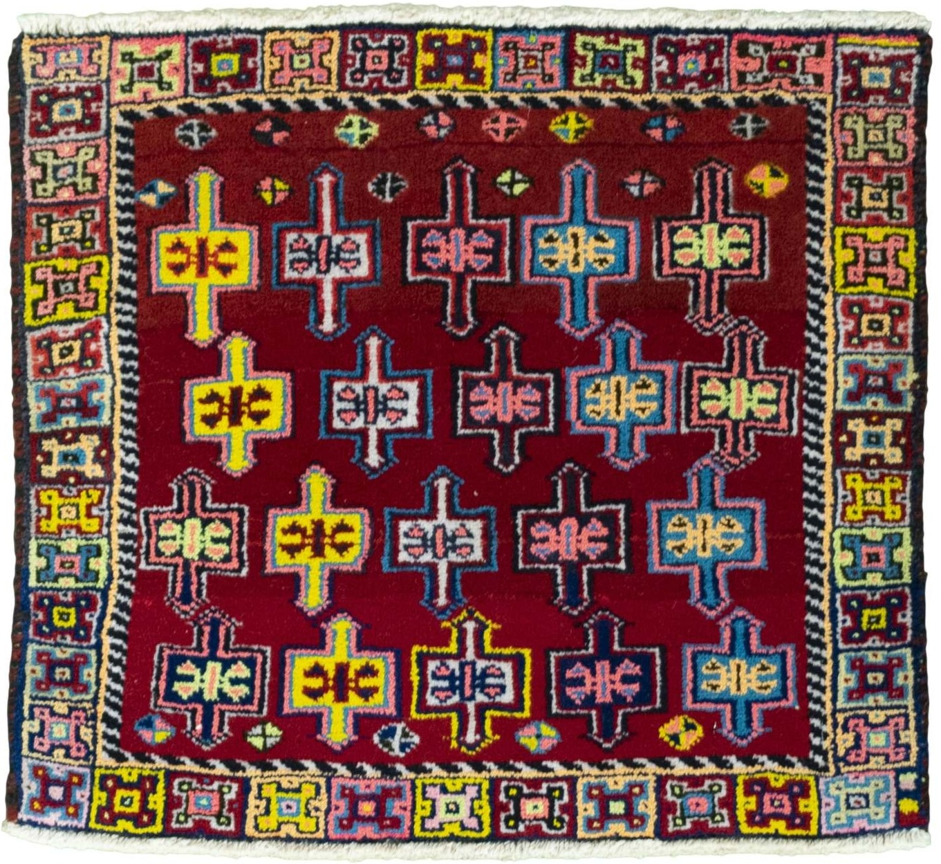 Purple Oriental Rugs - Shiraz 56 x 50 cm