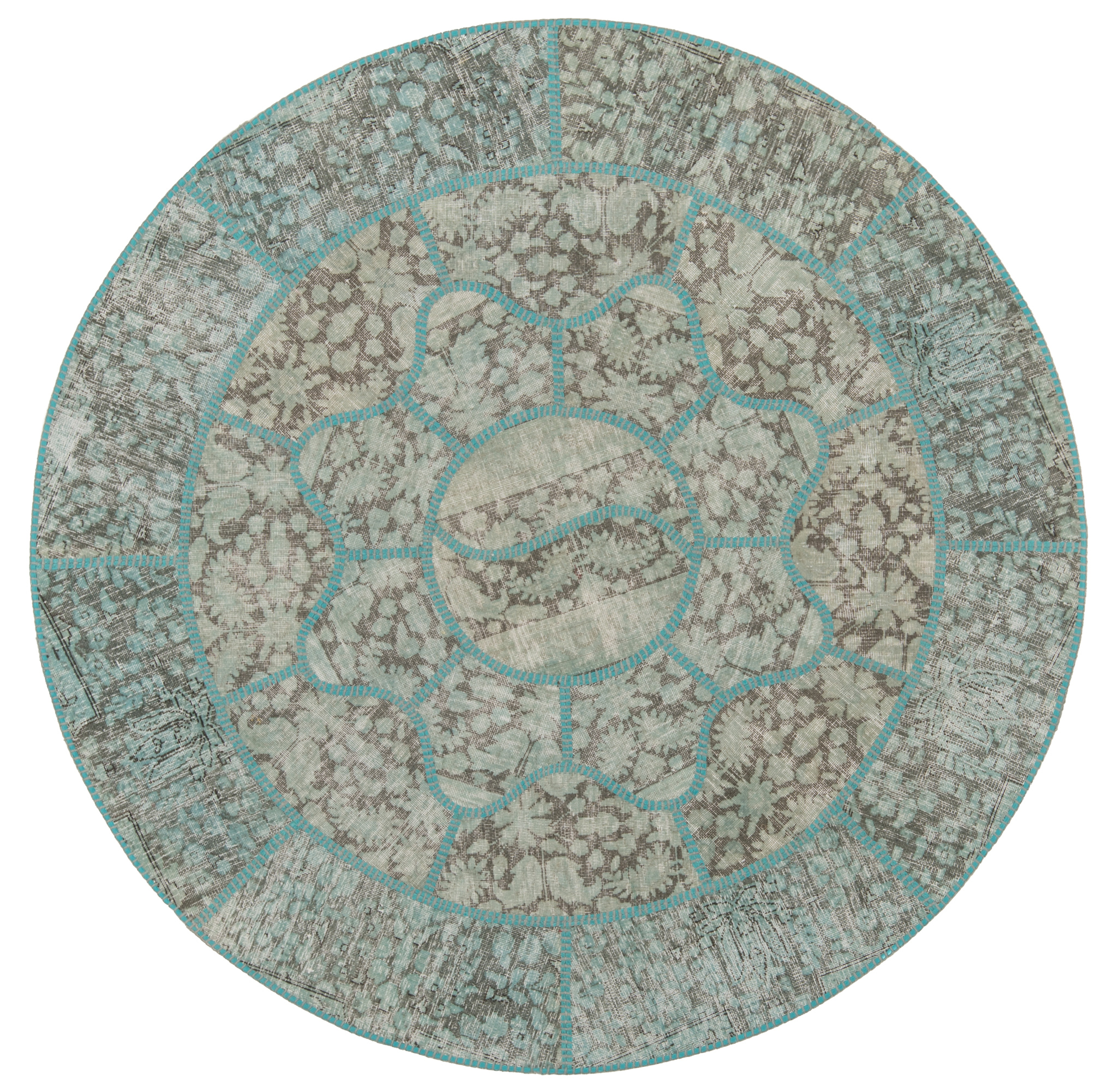 Teppich 140x140 - Patchwork original 150 x 150 cm