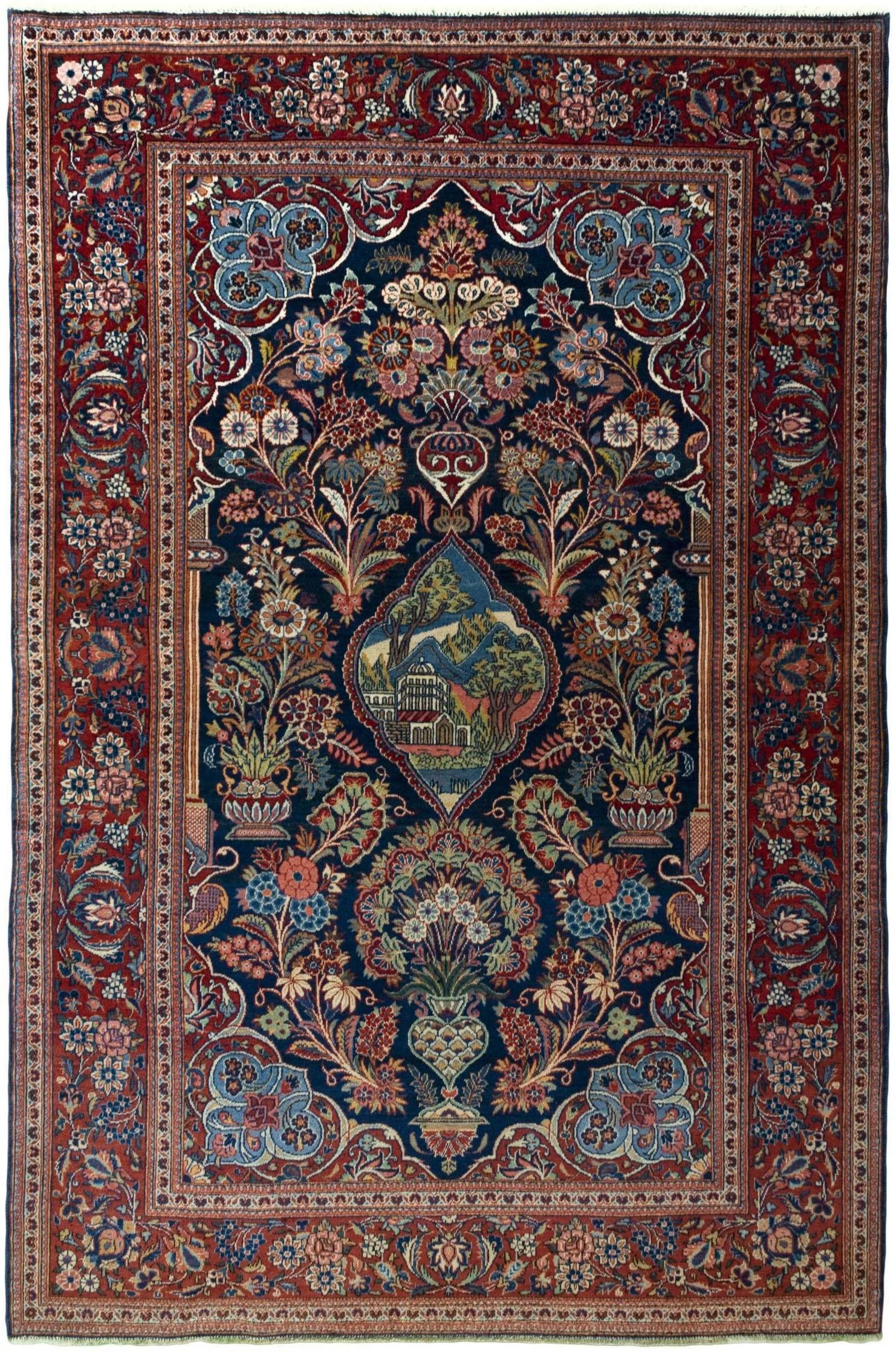 Starožitné Koberce - Kashan 134 x 202 cm