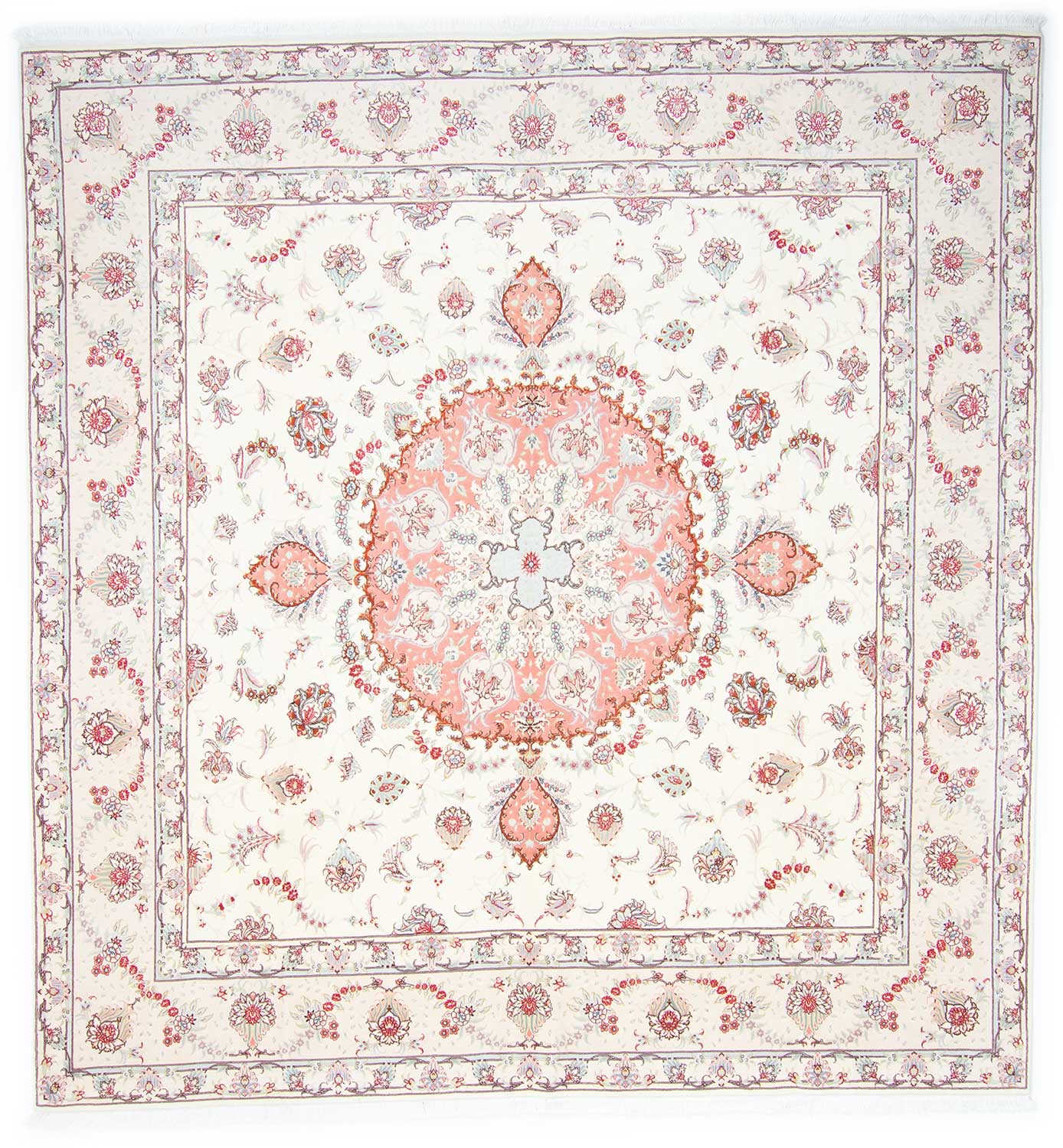 Kvadratisk Teppe 300x300 - Tabriz 295 x 309 cm