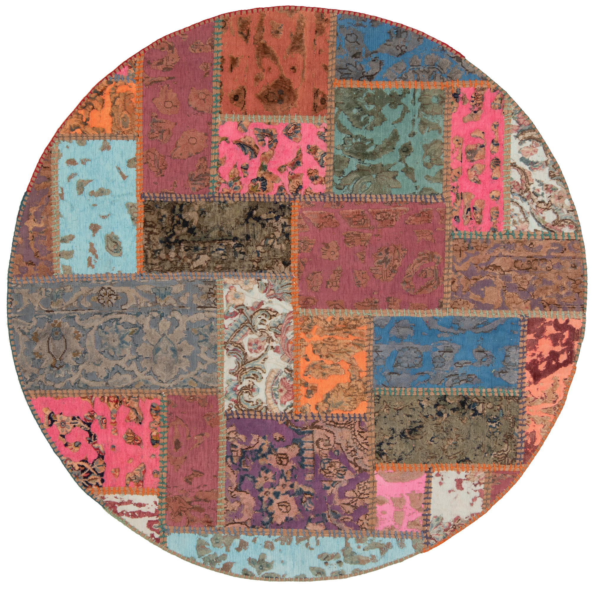Teppich 150x160 - Patchwork Relief 151 x 151 cm