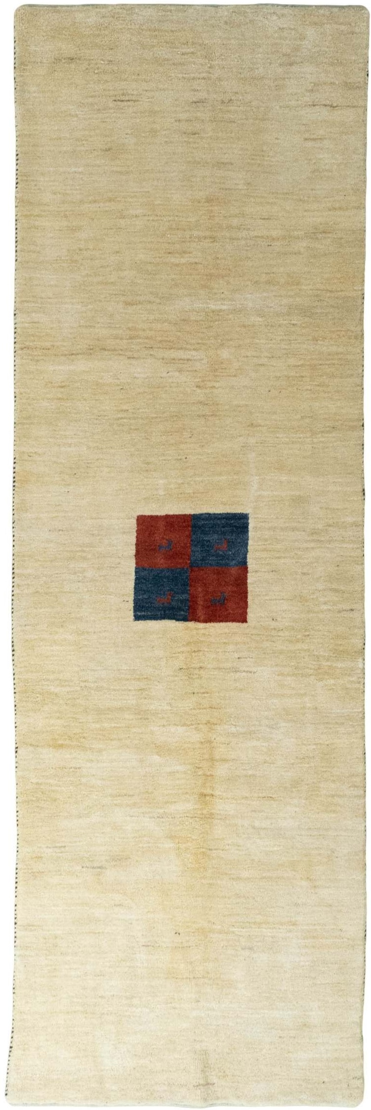 Teppich Läufer Grün - Gabbeh 98 x 302 cm