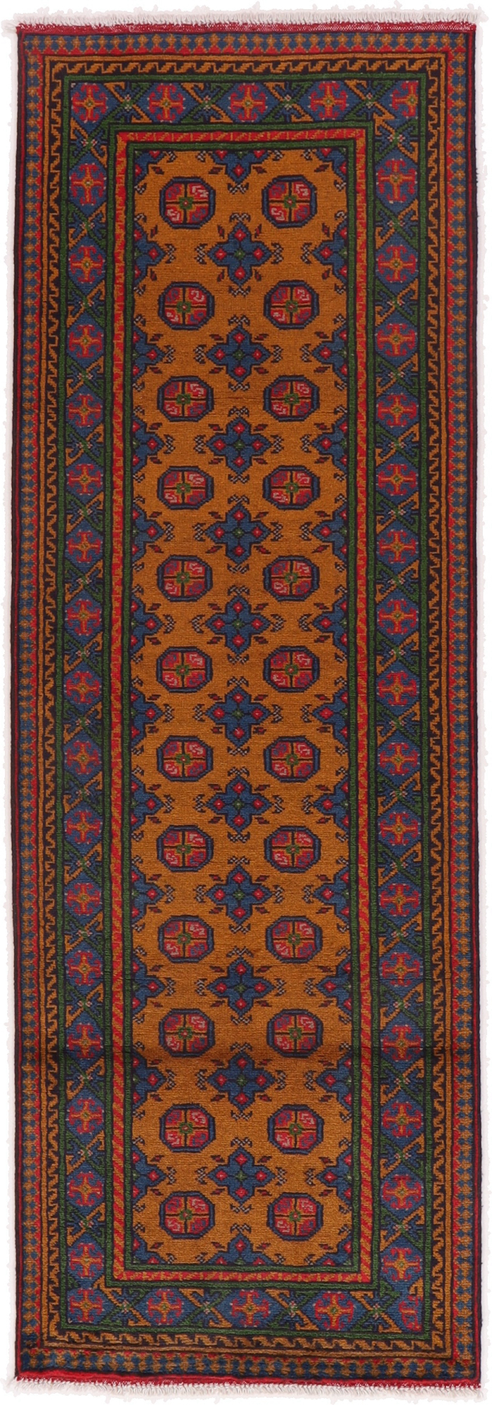 Teppich Läufer 80x250 - Afghan 81 x 243 cm
