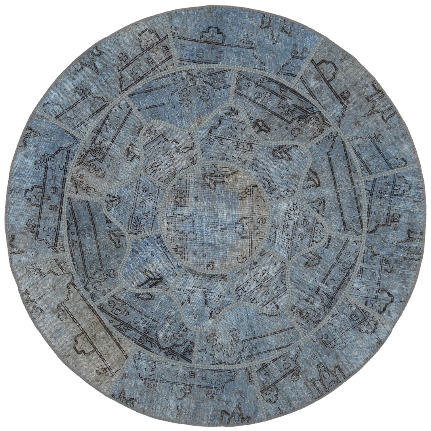 Kvadratisk Teppe 170x170 - Patchwork 155 x 155 cm