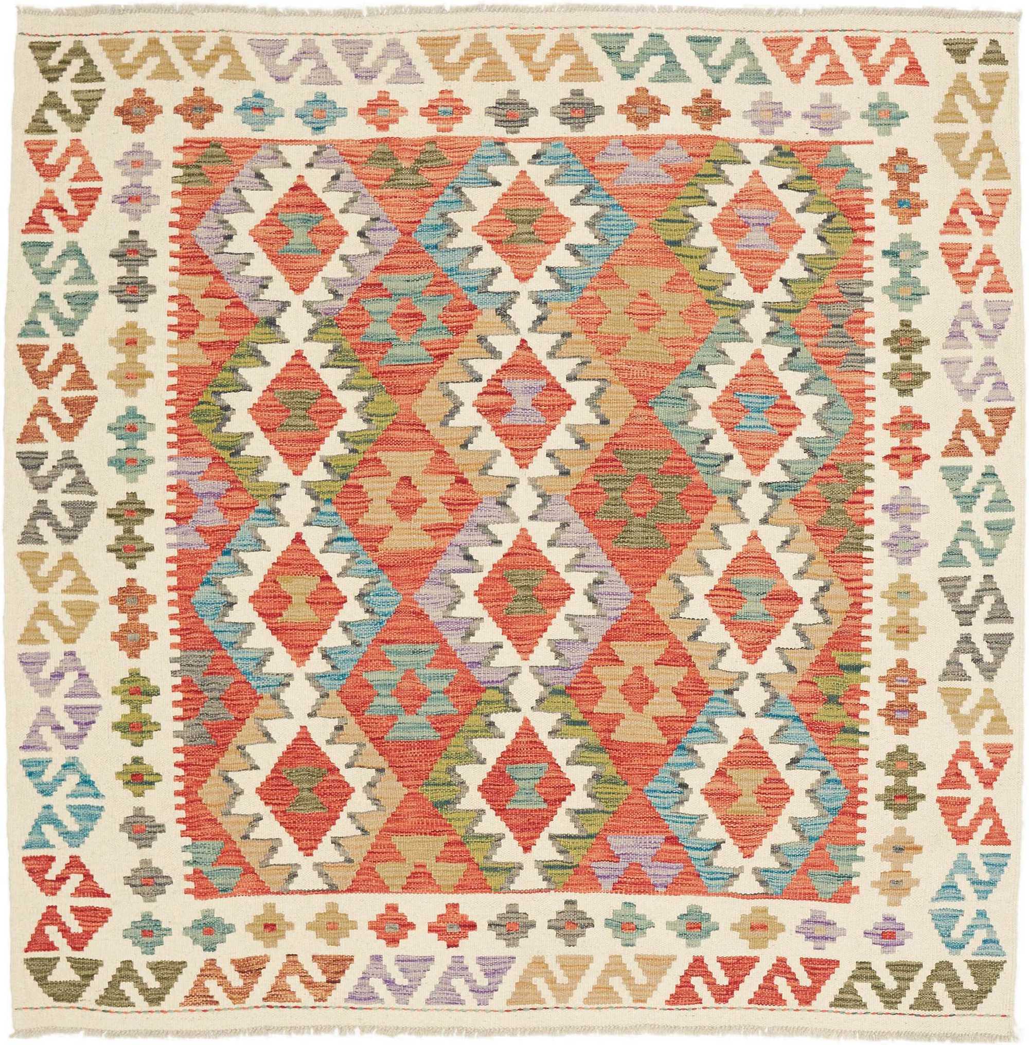 Teppich 150x150 - Kelim 151 x 149 cm