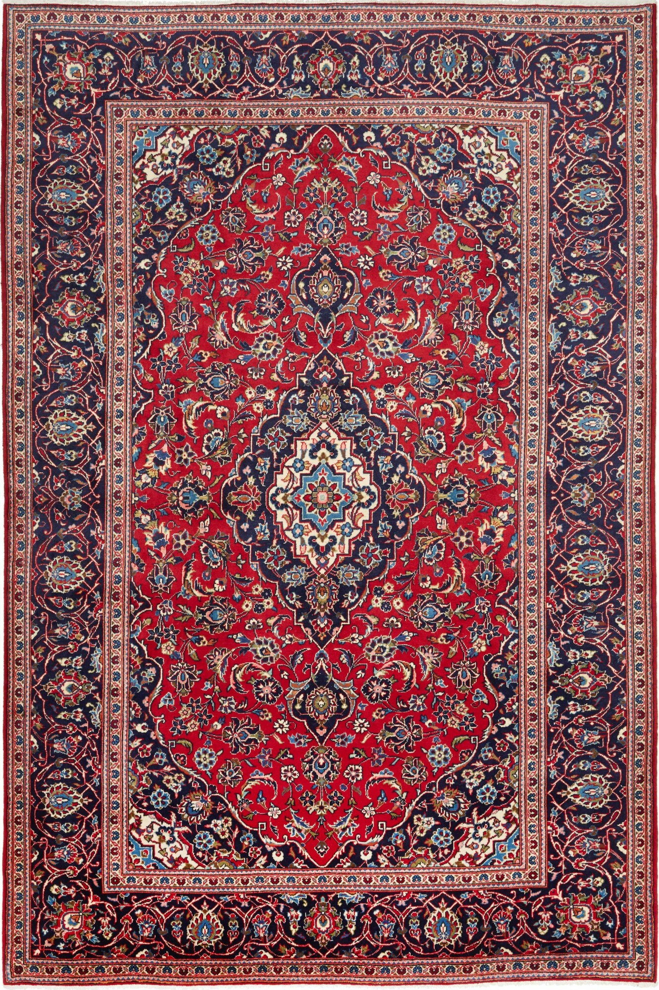 Orientteppiche Lila - Kashan 198 x 296 cm