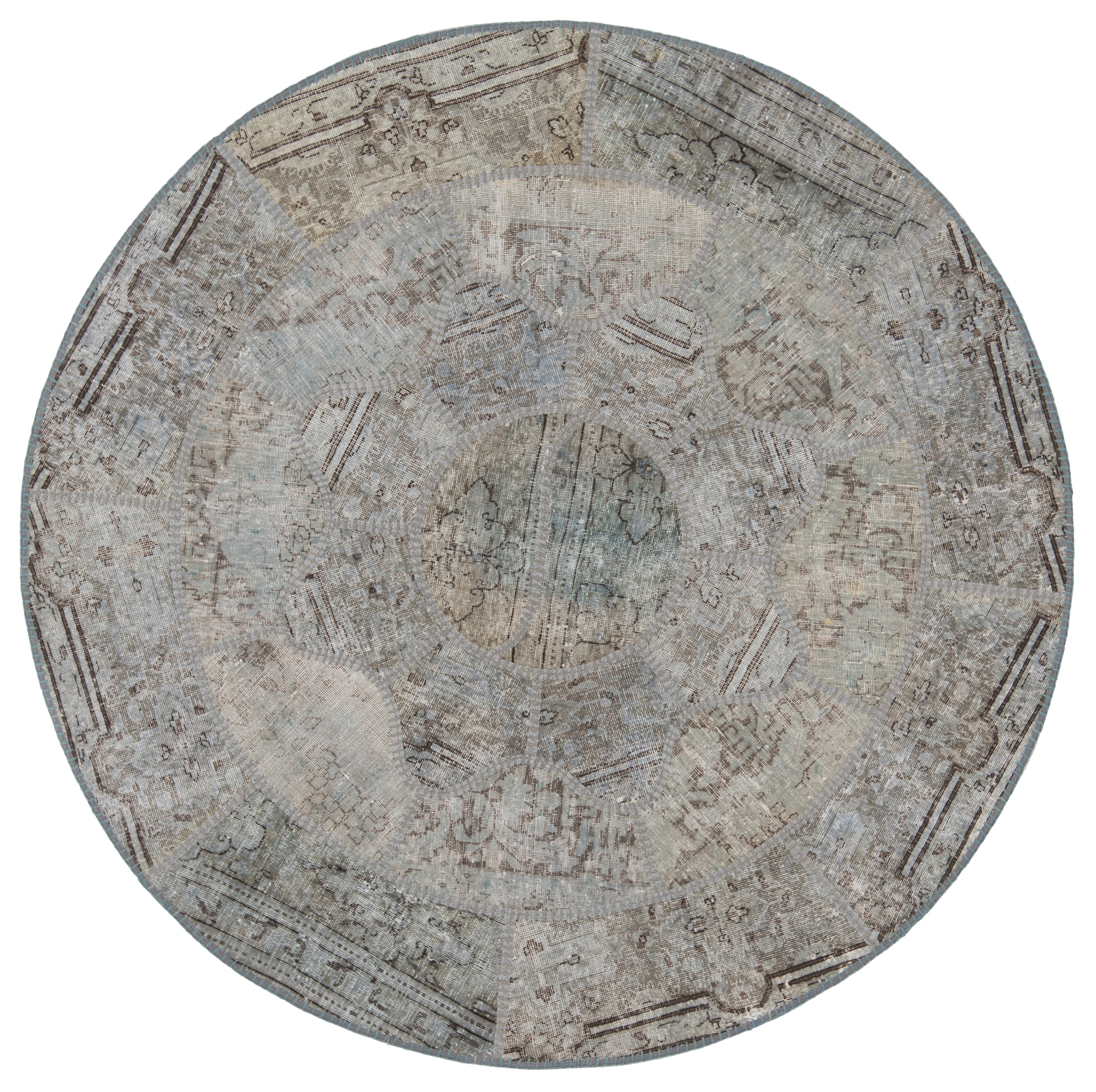 Teppich 140x140 - Patchwork original 150 x 150 cm
