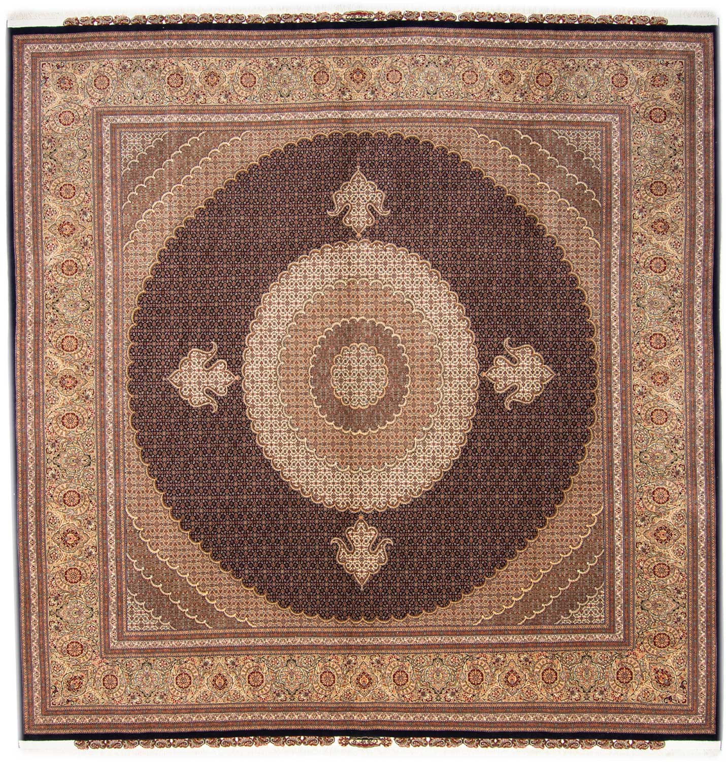 Kvadratisk Teppe 300x300 - Tabriz 302 x 310 cm