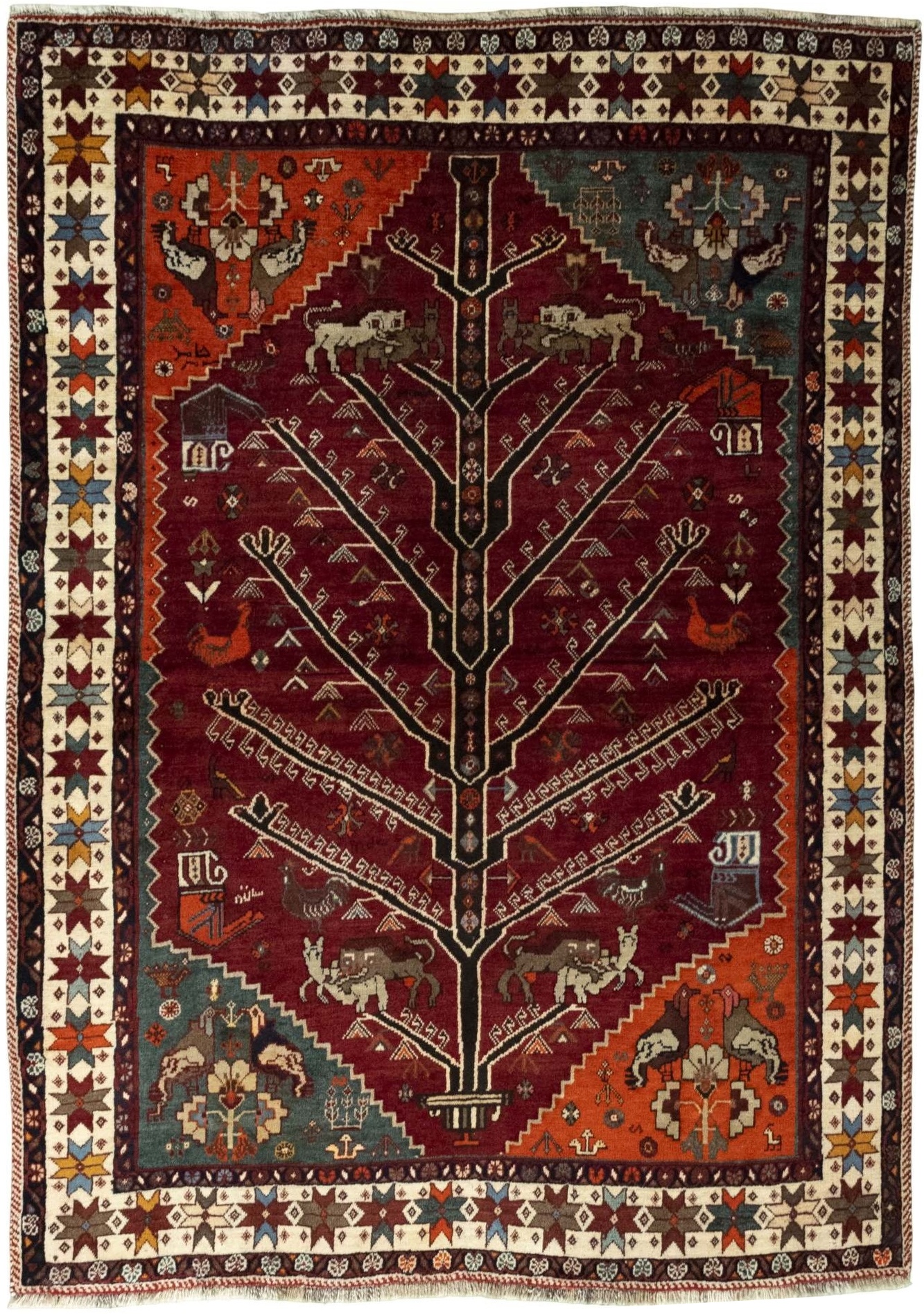 Teppiche 140x200 - Gabbeh nature 141 x 197 cm