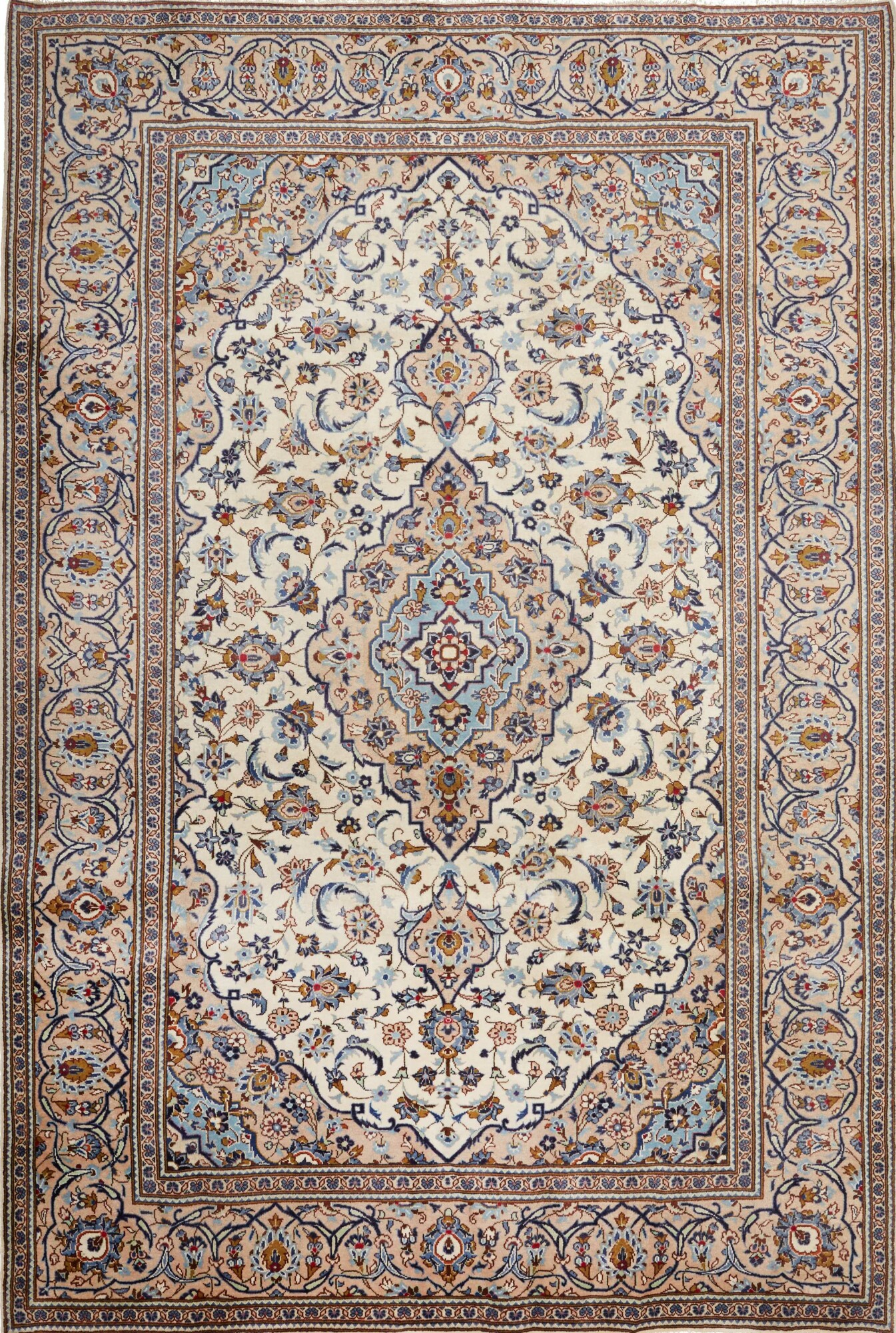 Witte tapijten - Kashan 201 x 297 cm