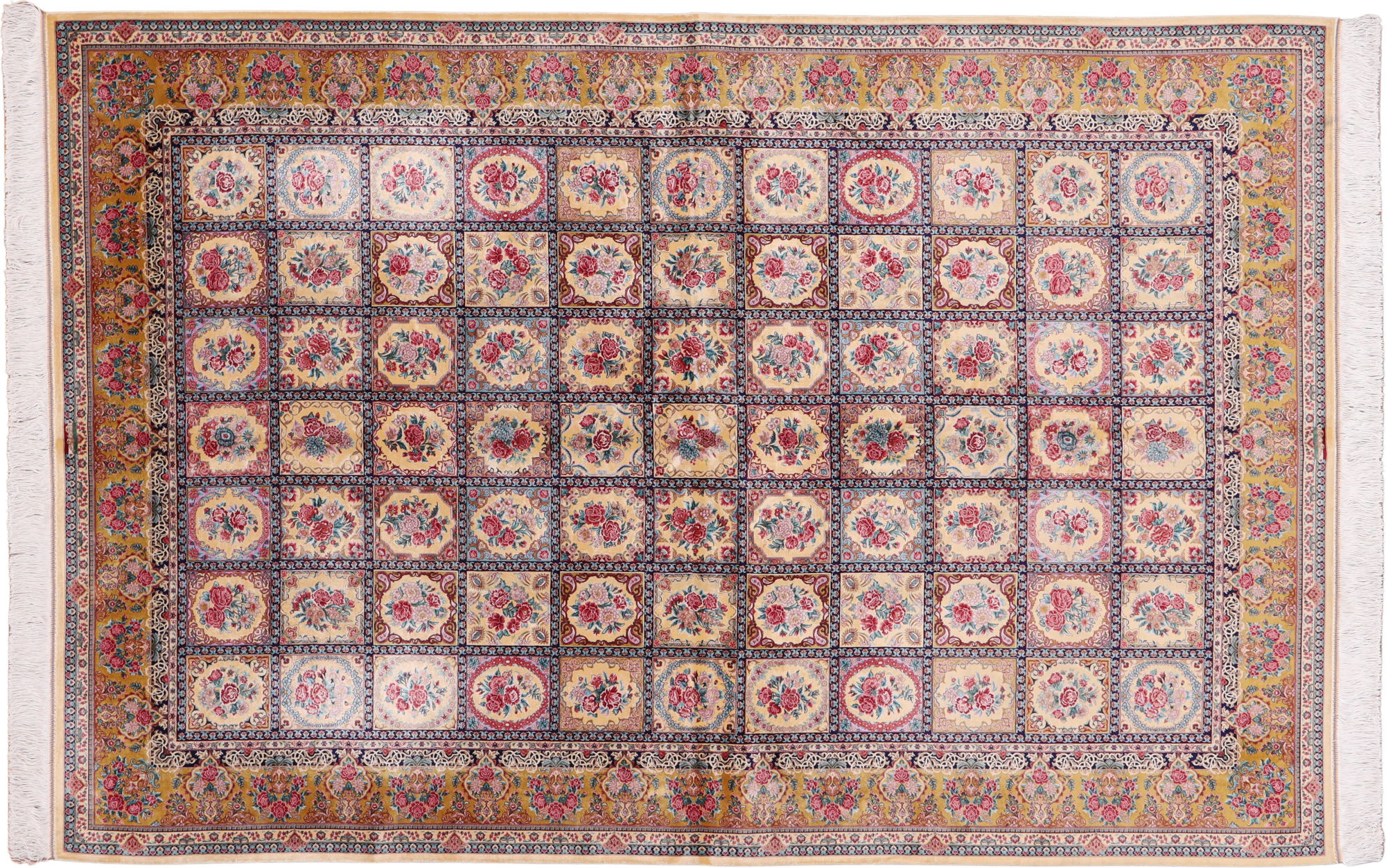 Indian Silk Rugs - Cashmere Silk 150 x 225 cm