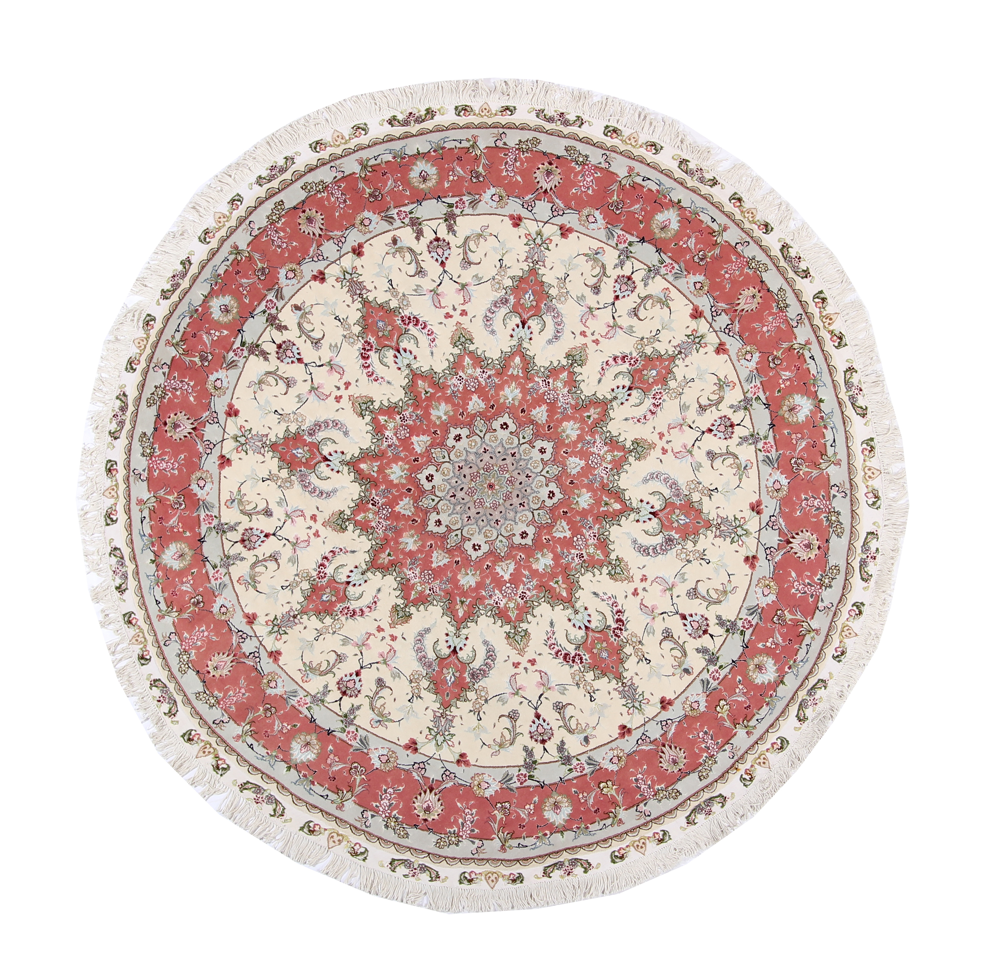 200 Cm Round Oriental Rugs - Tabriz 200 x 200 cm