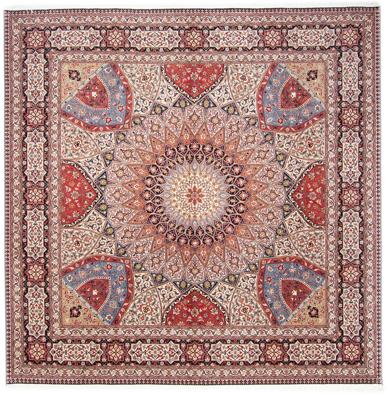Kvadratisk Teppe 300x300 - Tabriz 298 x 300 cm