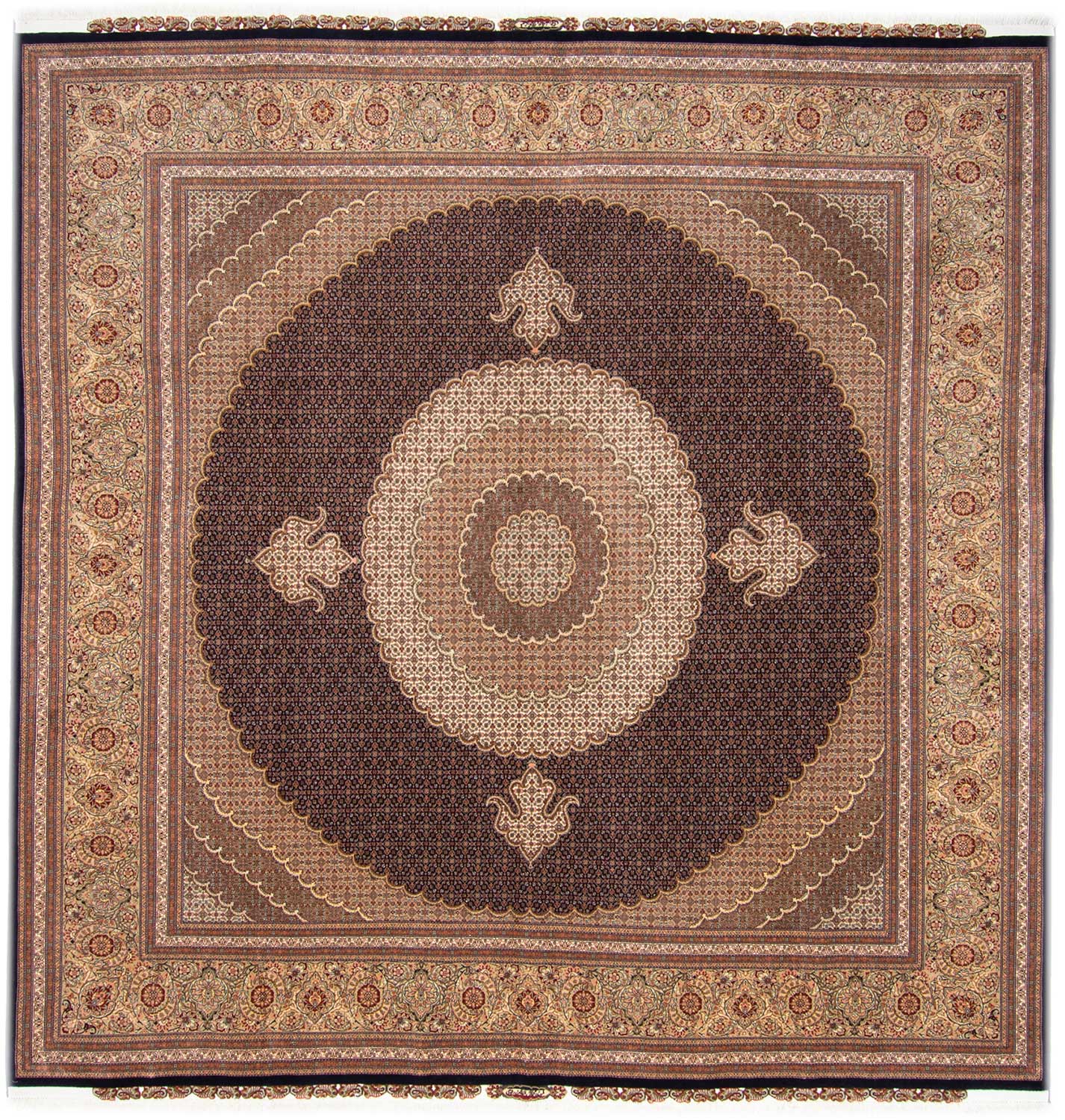 Kvadratisk Teppe 300x300 - Tabriz 302 x 310 cm