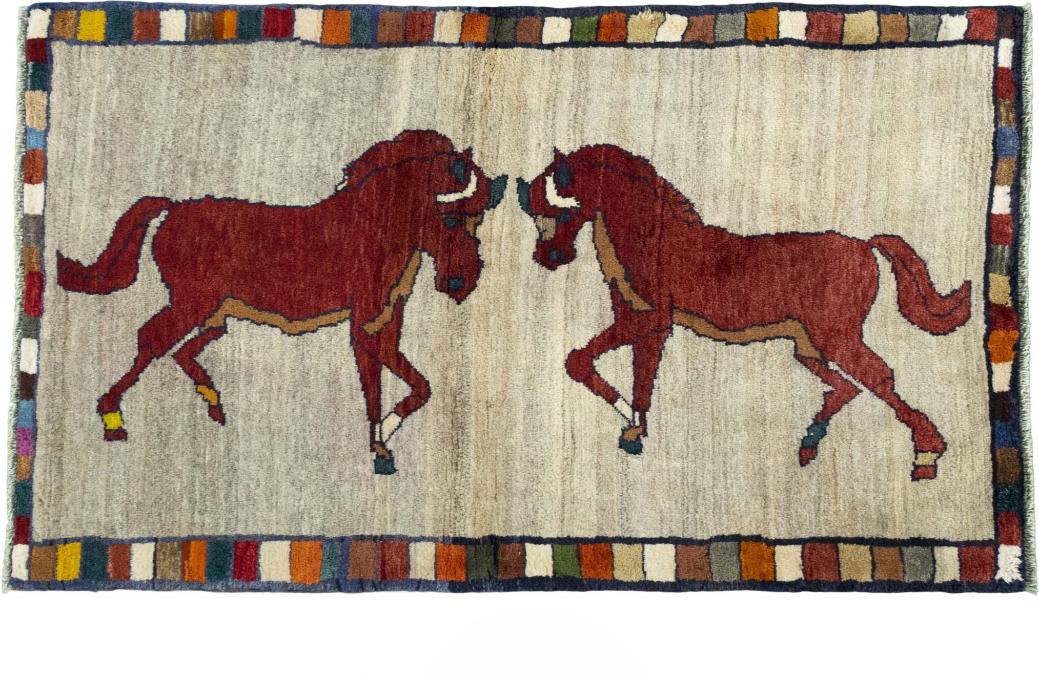 Teppich 80x160 - Gabbeh nature 90 x 152 cm