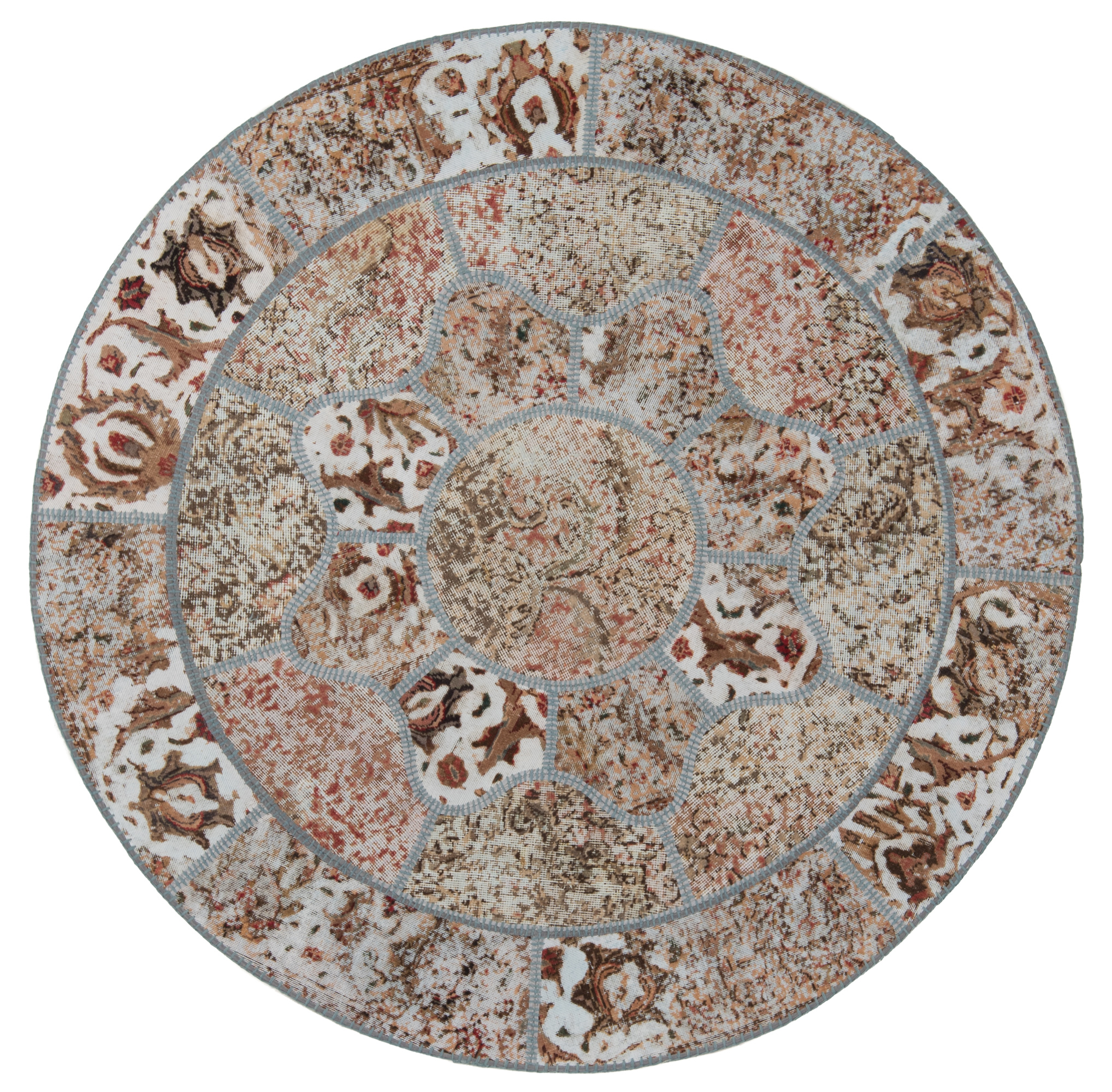 Teppich 140x140 - Patchwork Relief 150 x 150 cm