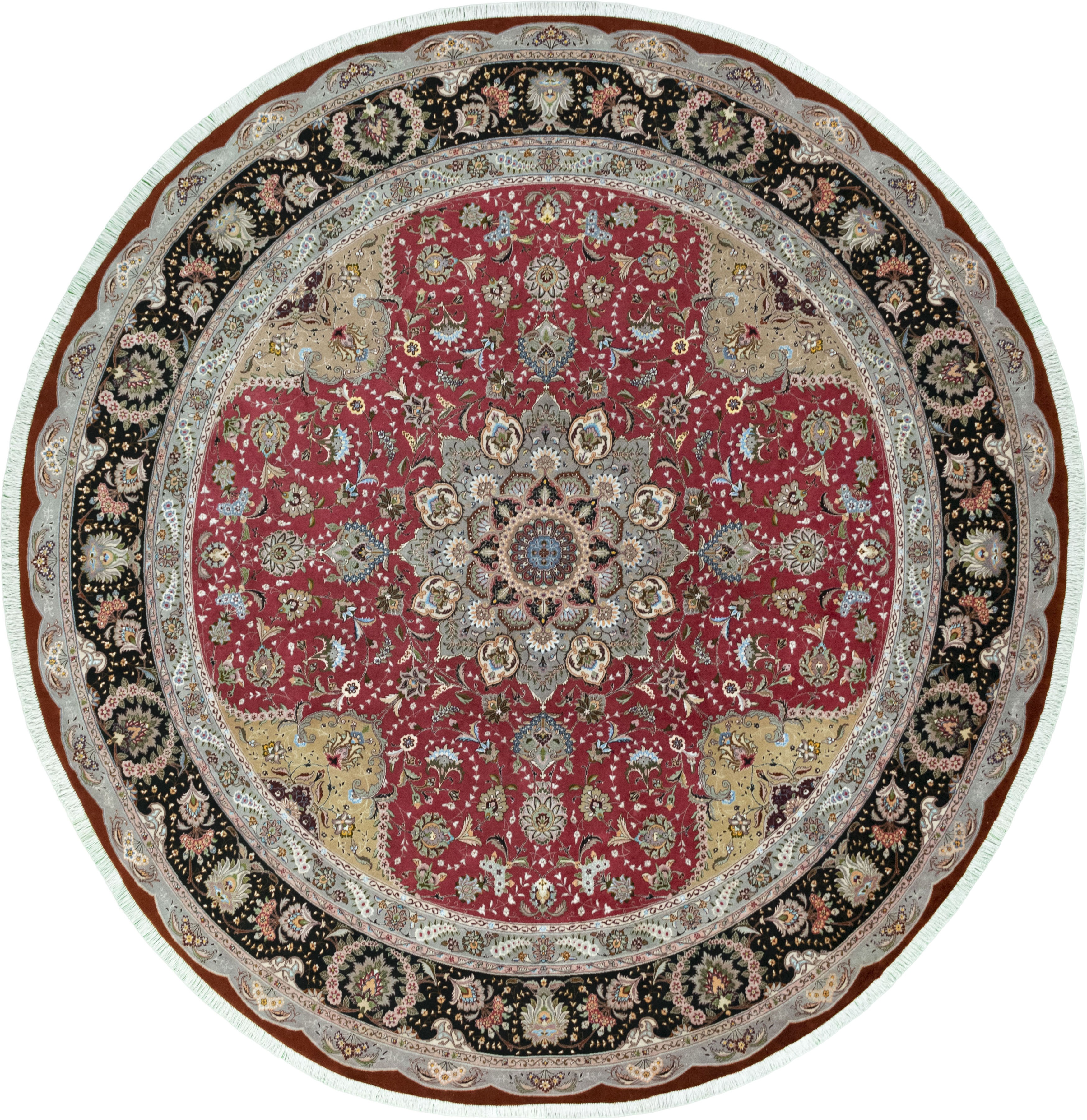 300 Cm Round Oriental Rugs - Tabriz 296 x 308 cm
