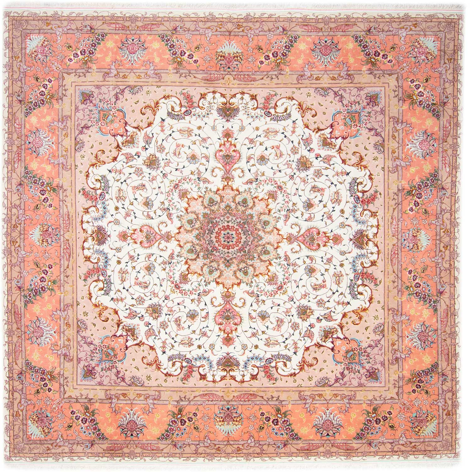 Kvadratisk Teppe 300x300 - Tabriz 298 x 300 cm