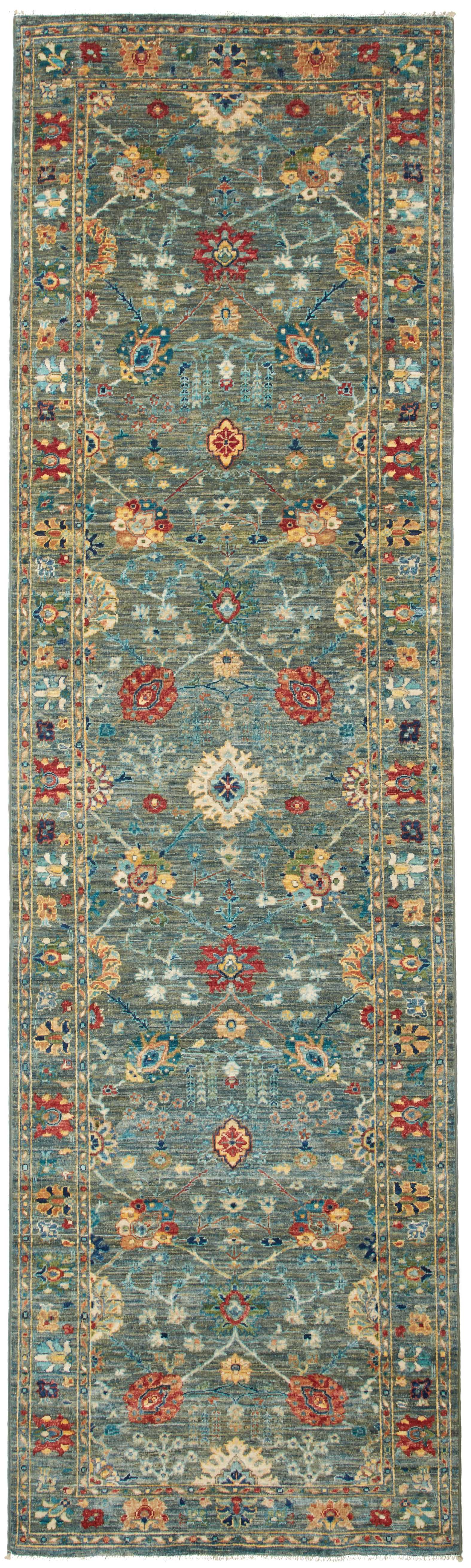 Teppich Läufer Grün - Samarkand fine 84 x 297 cm