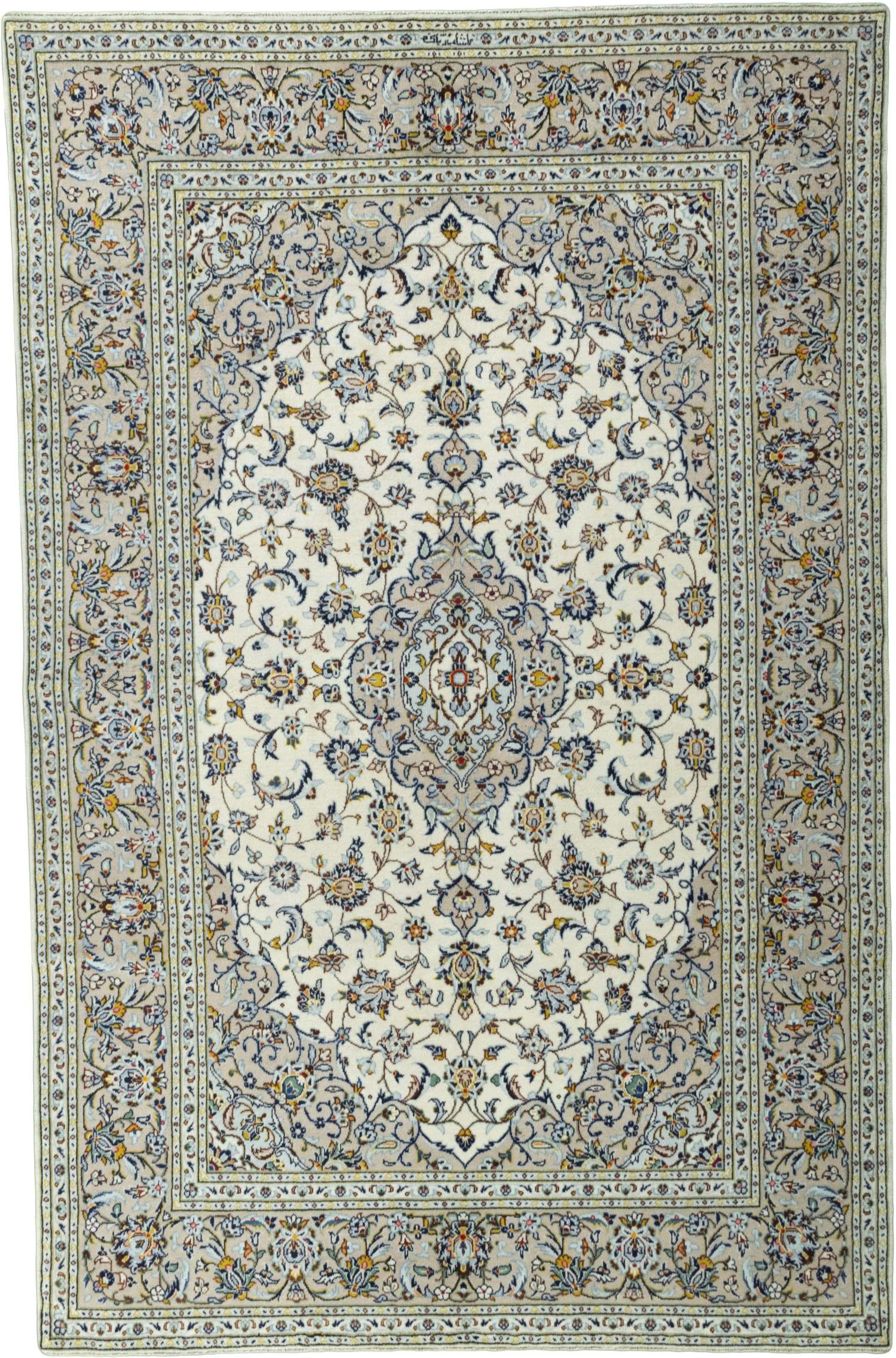 Beige Teppiche - Kashan 205 x 313 cm