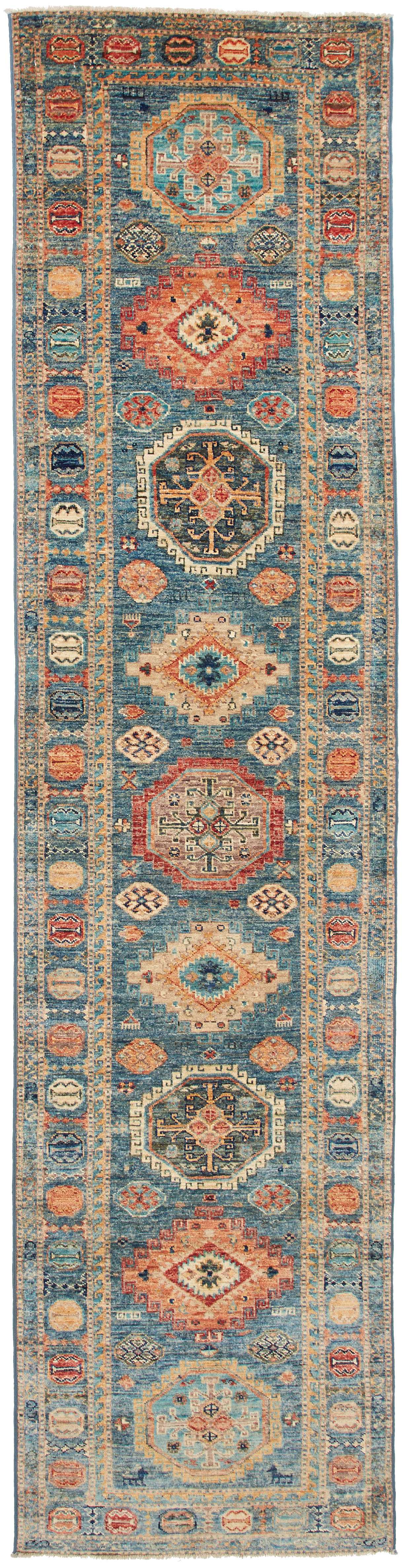 Alfombras grises - Kazak 78 x 311 cm