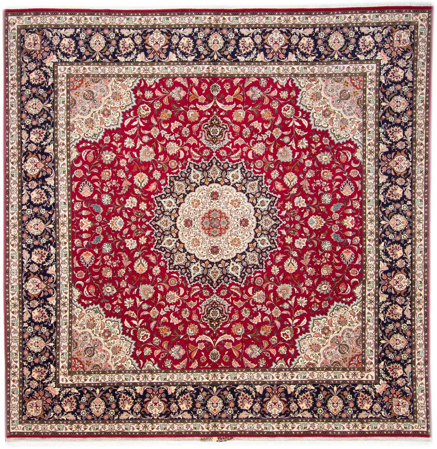 Kvadratisk Teppe 300x300 - Tabriz 302 x 306 cm