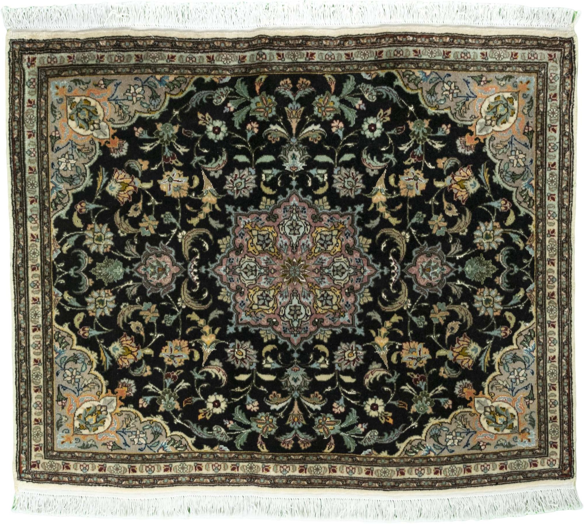 Black Oriental Rugs - Tabriz 92 x 76 cm