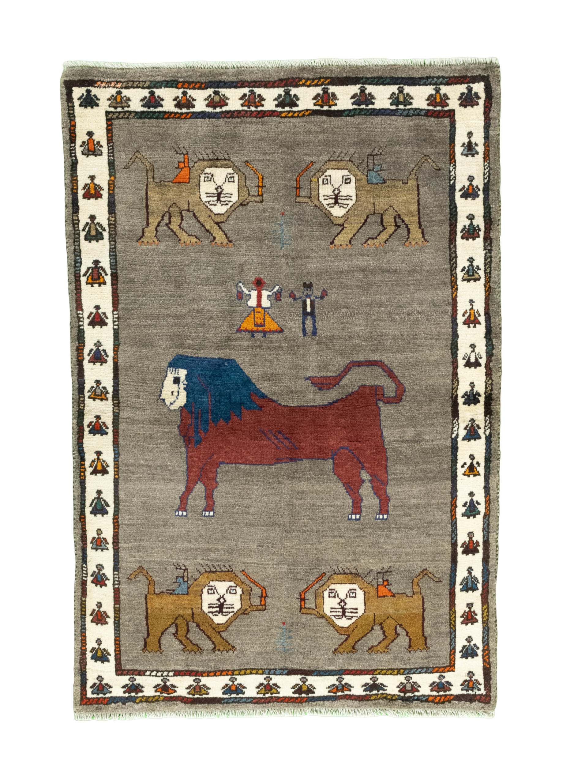 Zwarte tapijten - Gabbeh 108 x 160 cm