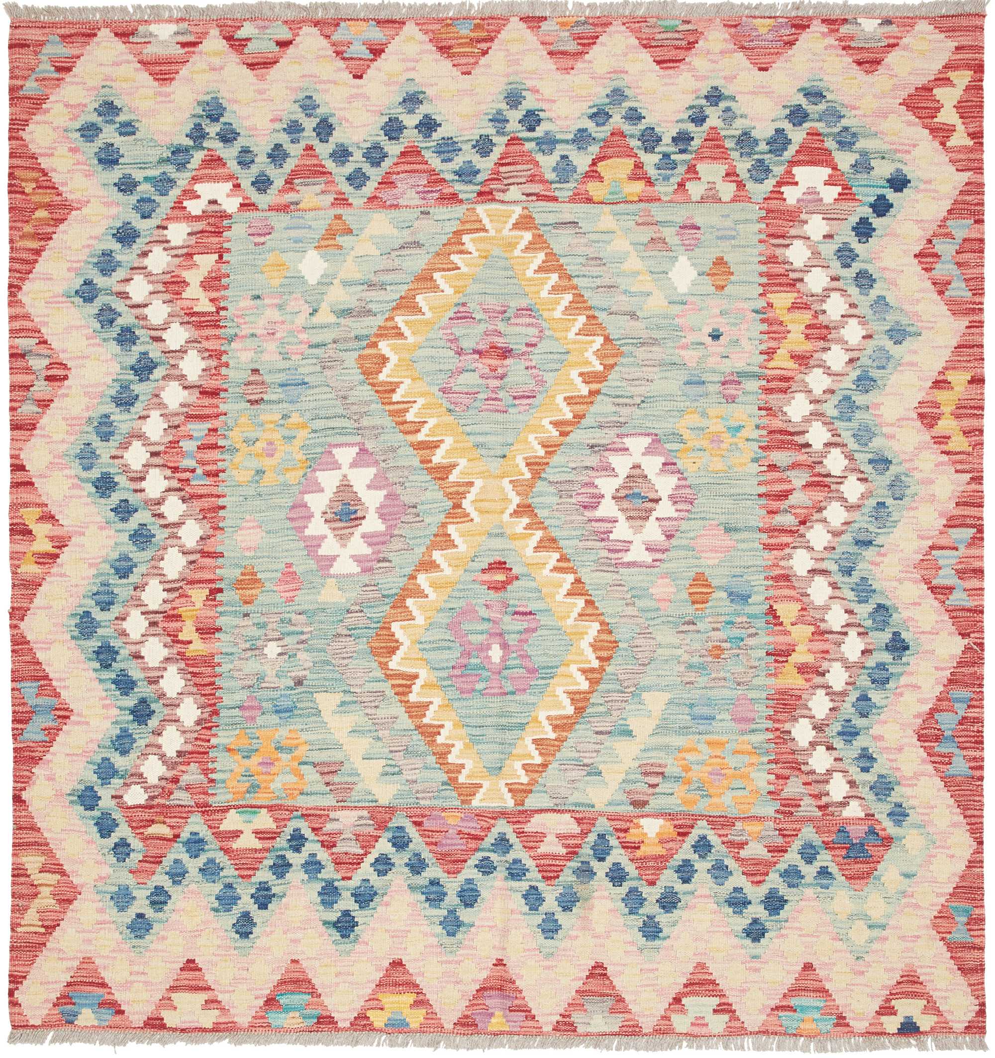 Neliön muotoiset matot - Kelim 159 x 162 cm