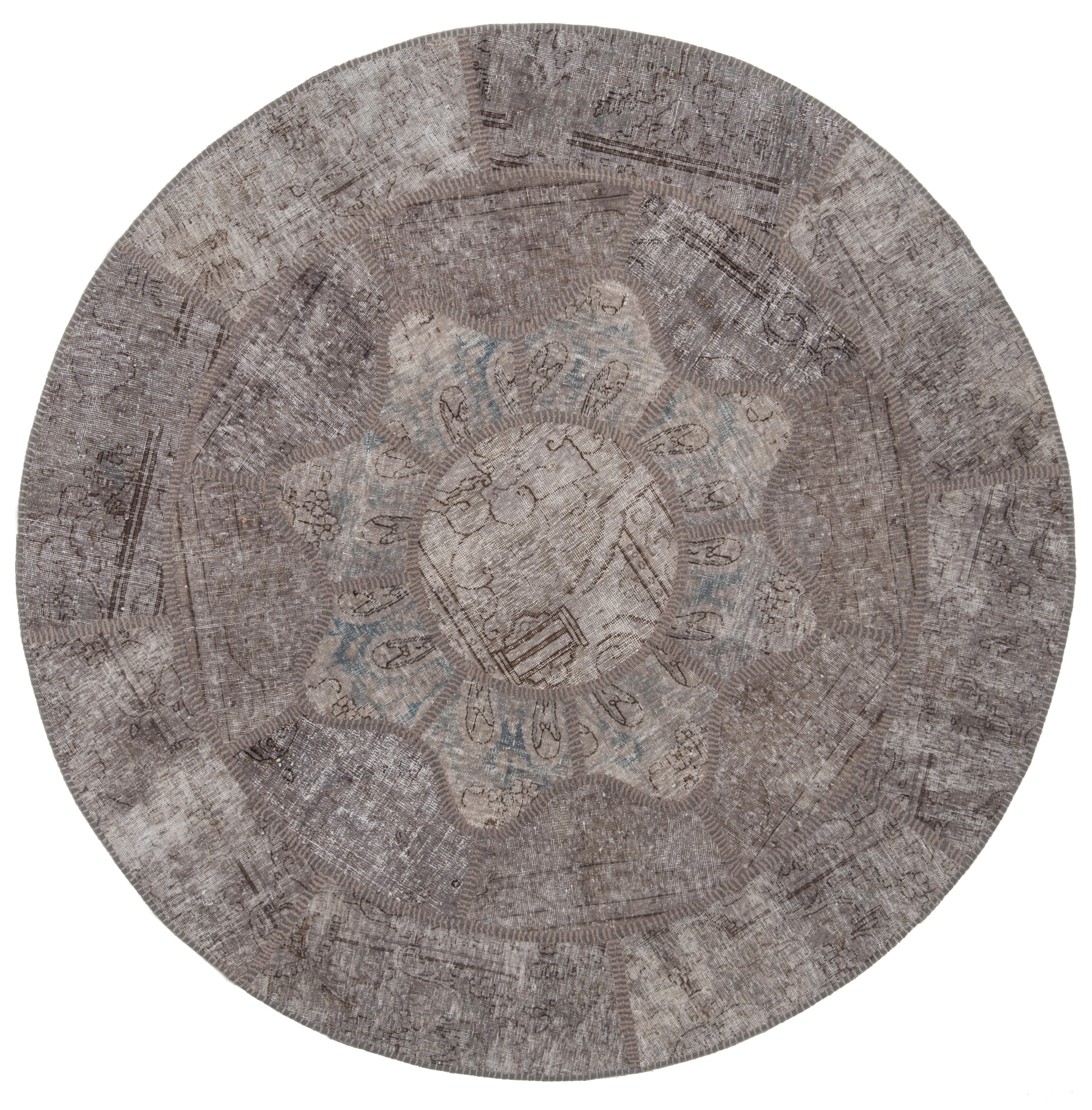 Kvadratisk Teppe 170x170 - Patchwork 155 x 155 cm