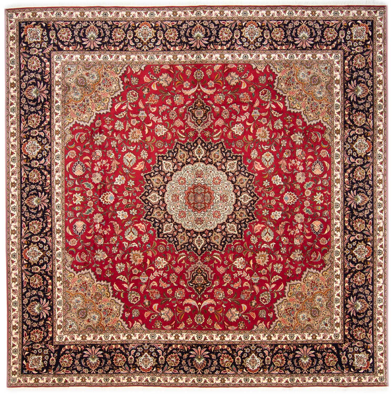 Kvadratisk Teppe 300x300 - Tabriz 300 x 303 cm