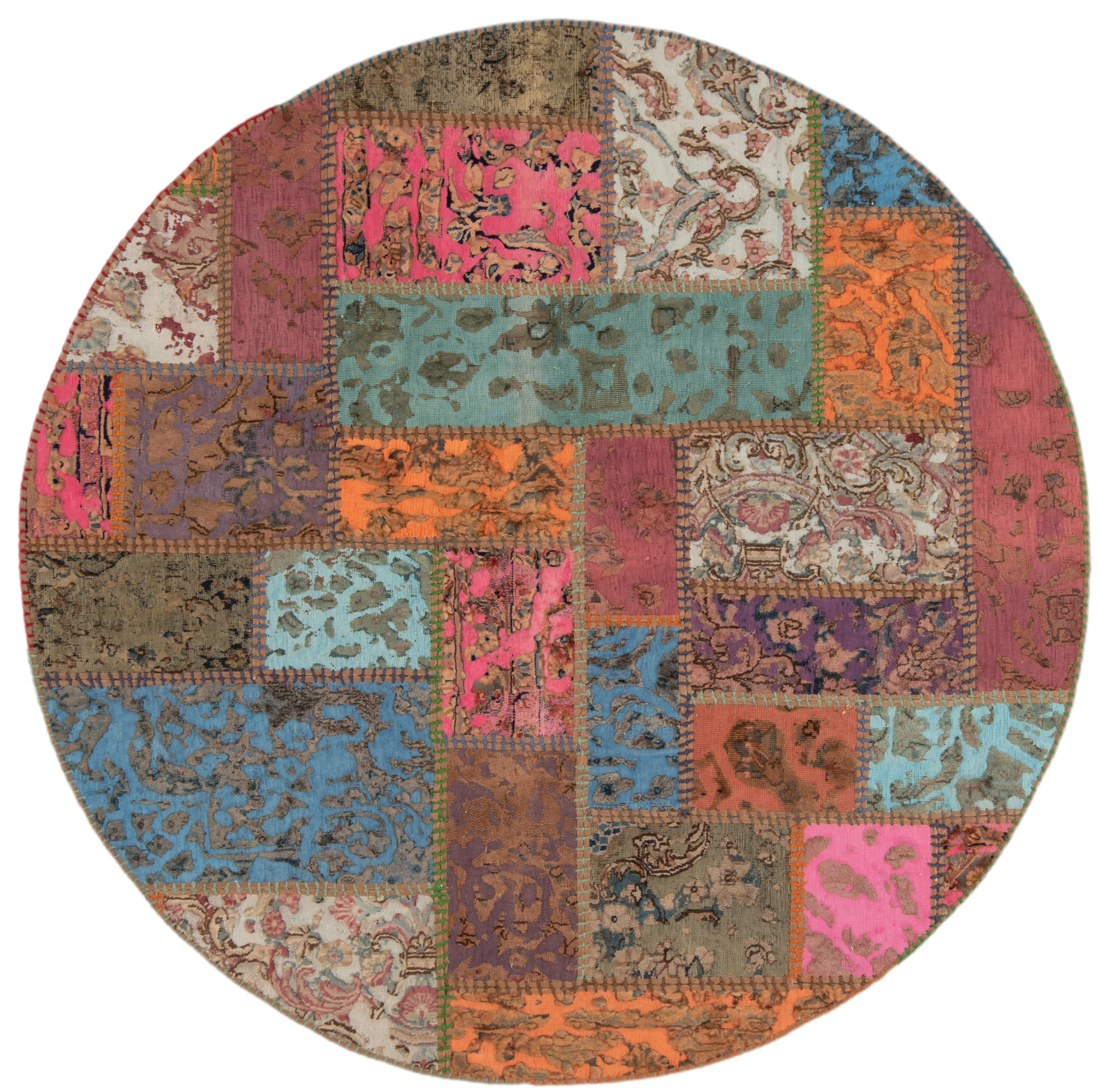 Teppich 150x160 - Patchwork Relief 153 x 153 cm