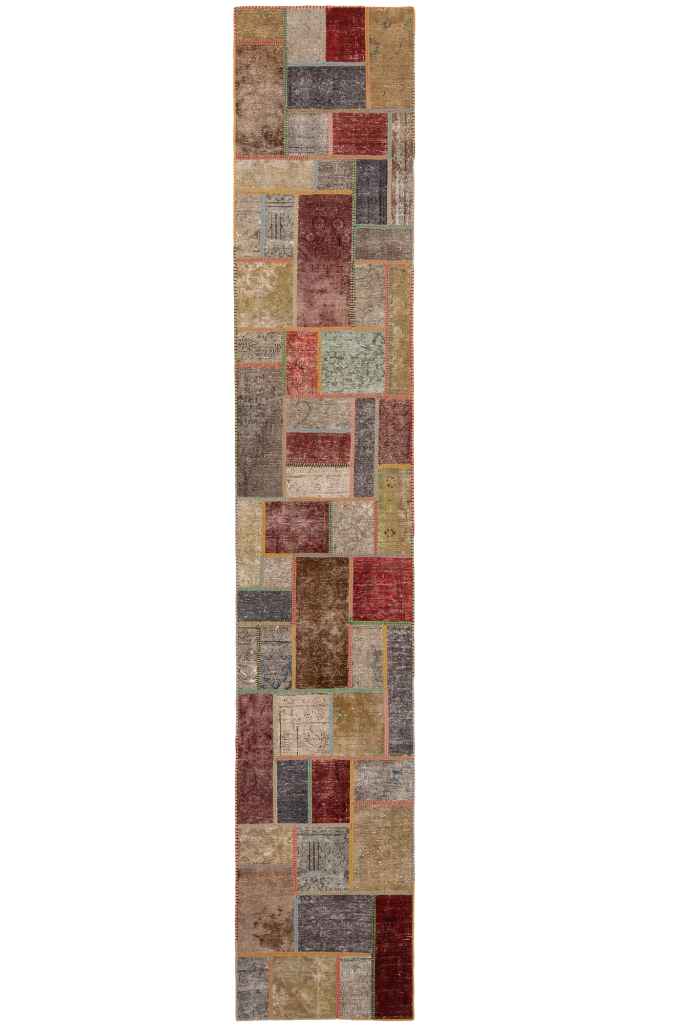Teppich Läufer 80x450 - Patchwork original 80 x 453 cm