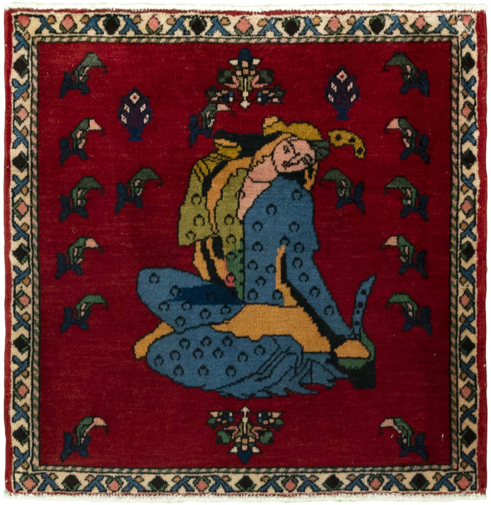 Nomádské Koberce - Shiraz 60 x 60 cm