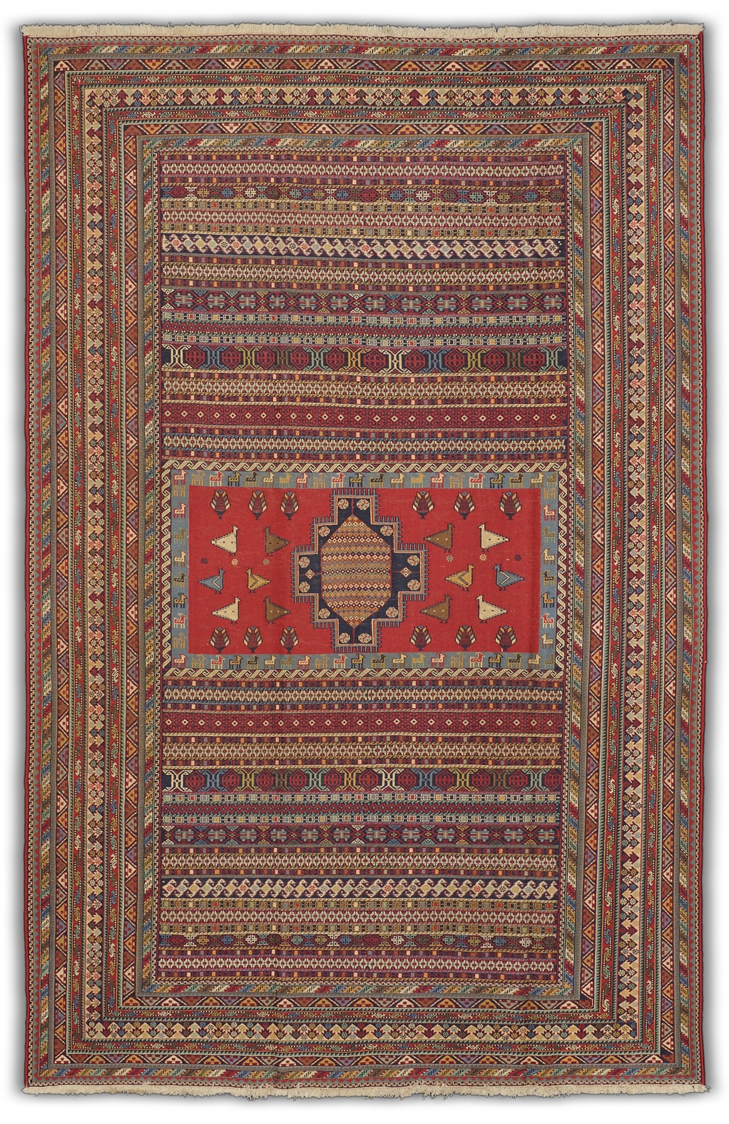 Kelim Teppiche 200x300 - Kelim Sirjan Suzani 193 x 299 cm