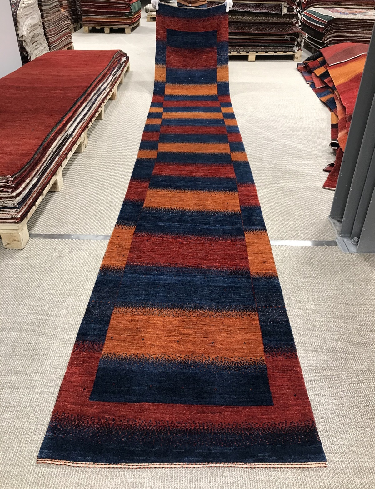 Teppich Läufer 80x500 - Loribaft Atash 83 x 513 cm