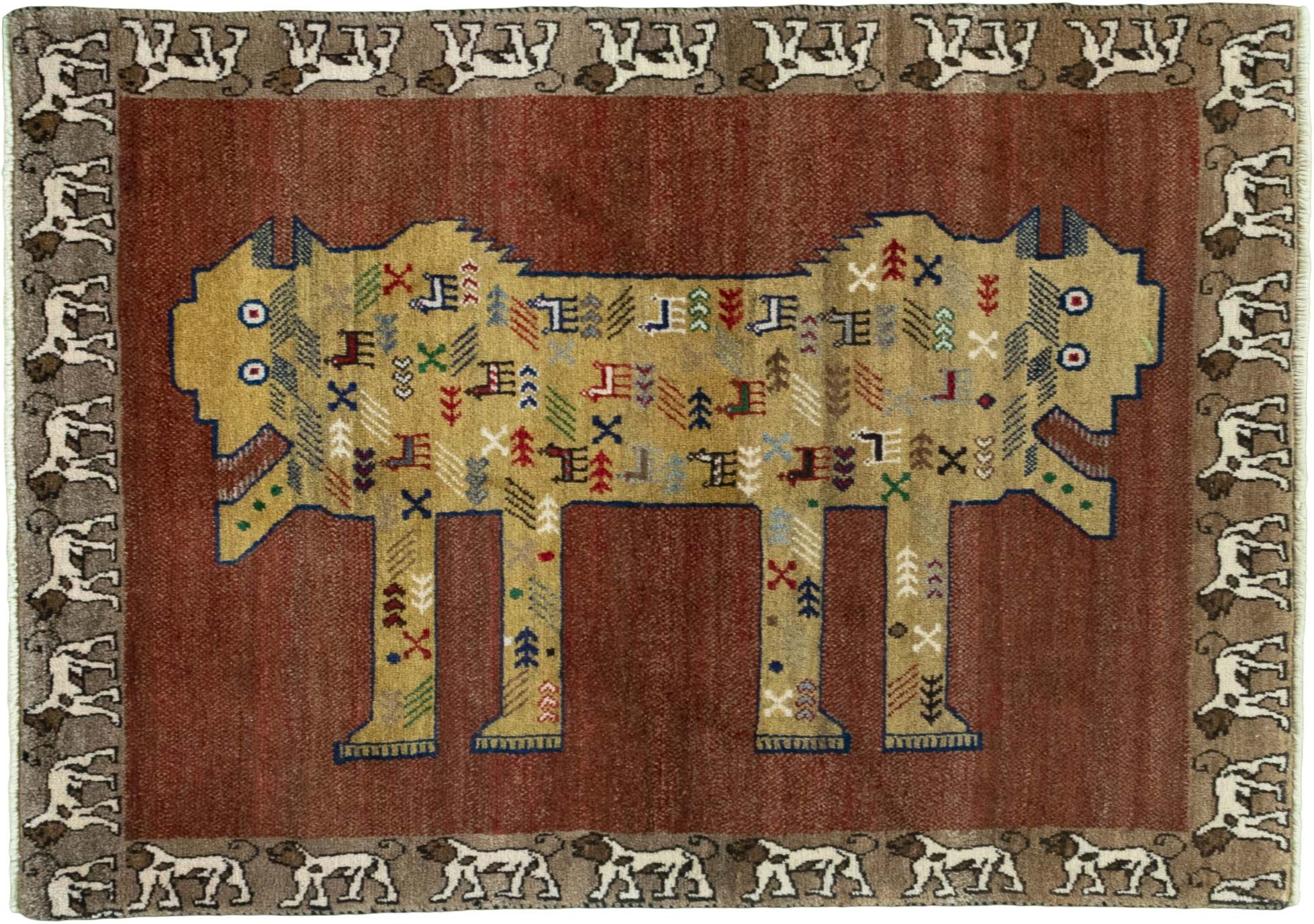 Gabbeh Teppiche - Gabbeh nature 107 x 152 cm