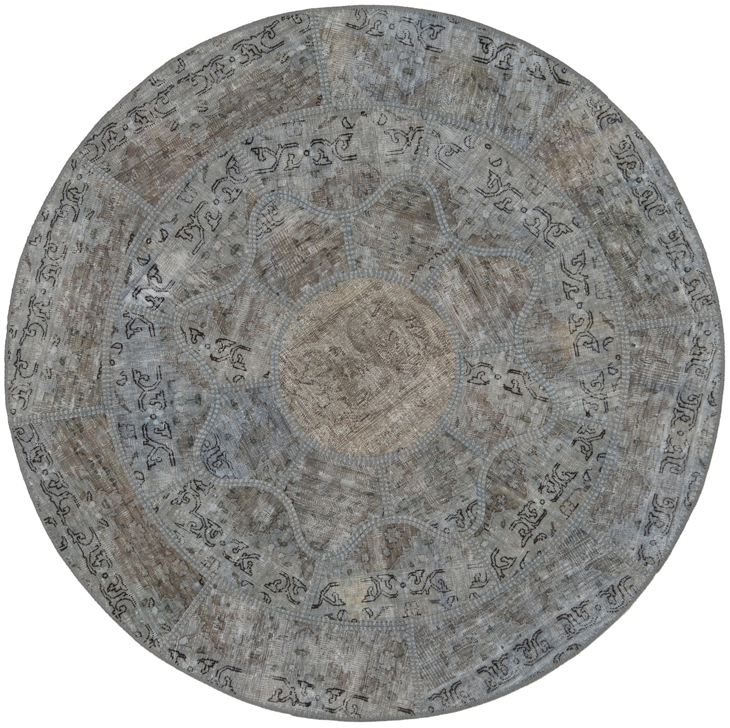 Kvadratisk Teppe 170x170 - Patchwork 155 x 155 cm