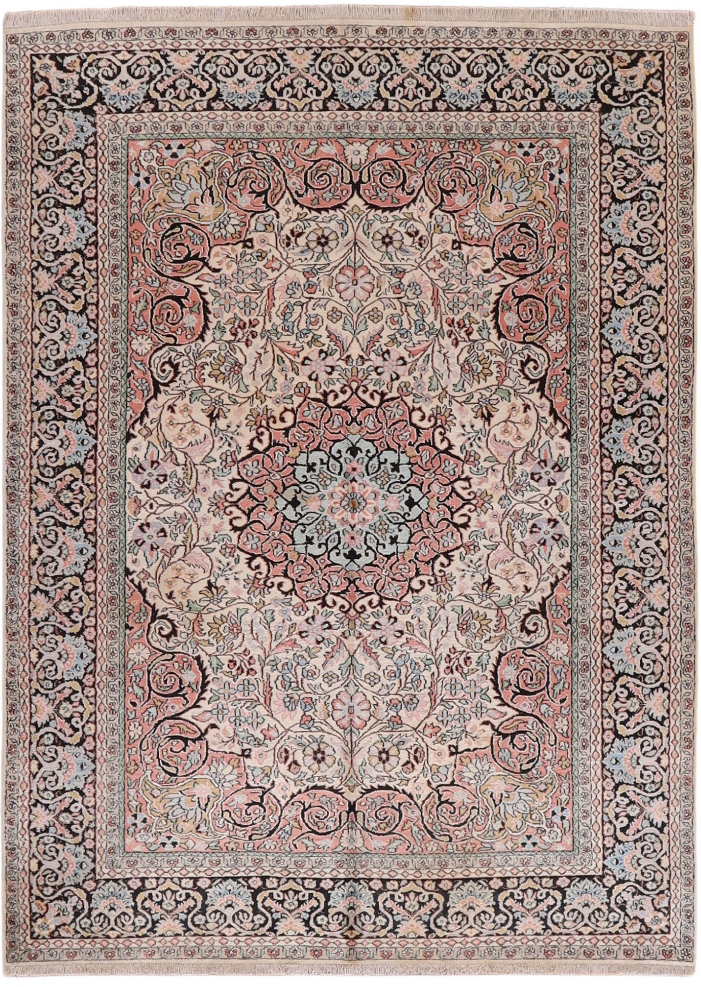 Indian Silk Rugs - Cashmere Silk 153 x 215 cm