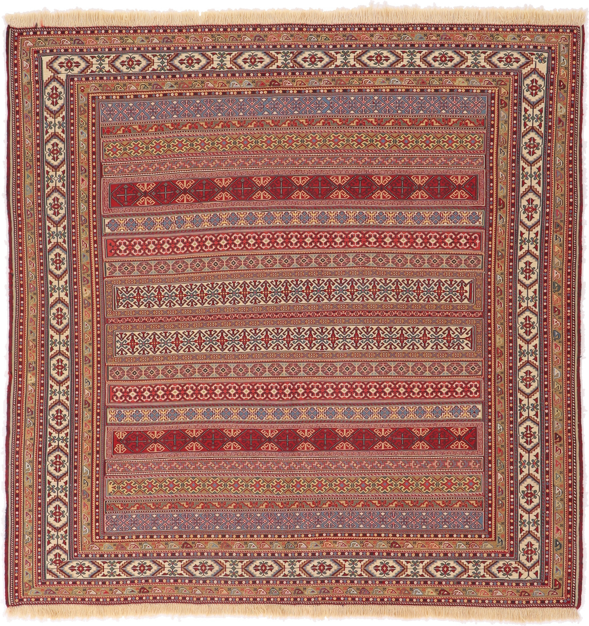 Teppich 210x210 - Kelim 200 x 203 cm