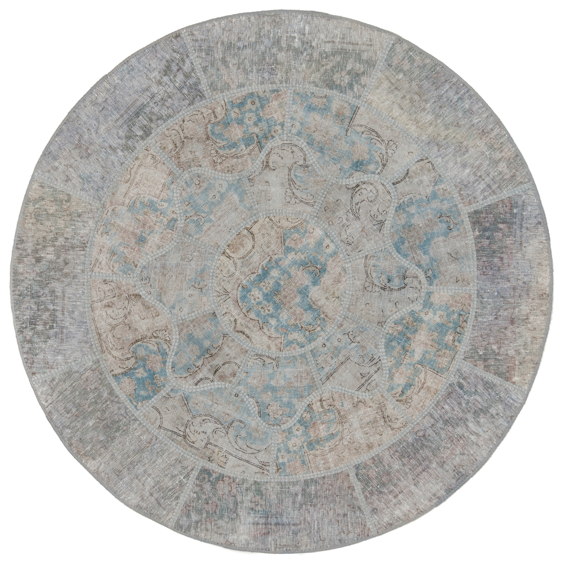 Teppich 150x160 - Patchwork original 155 x 155 cm