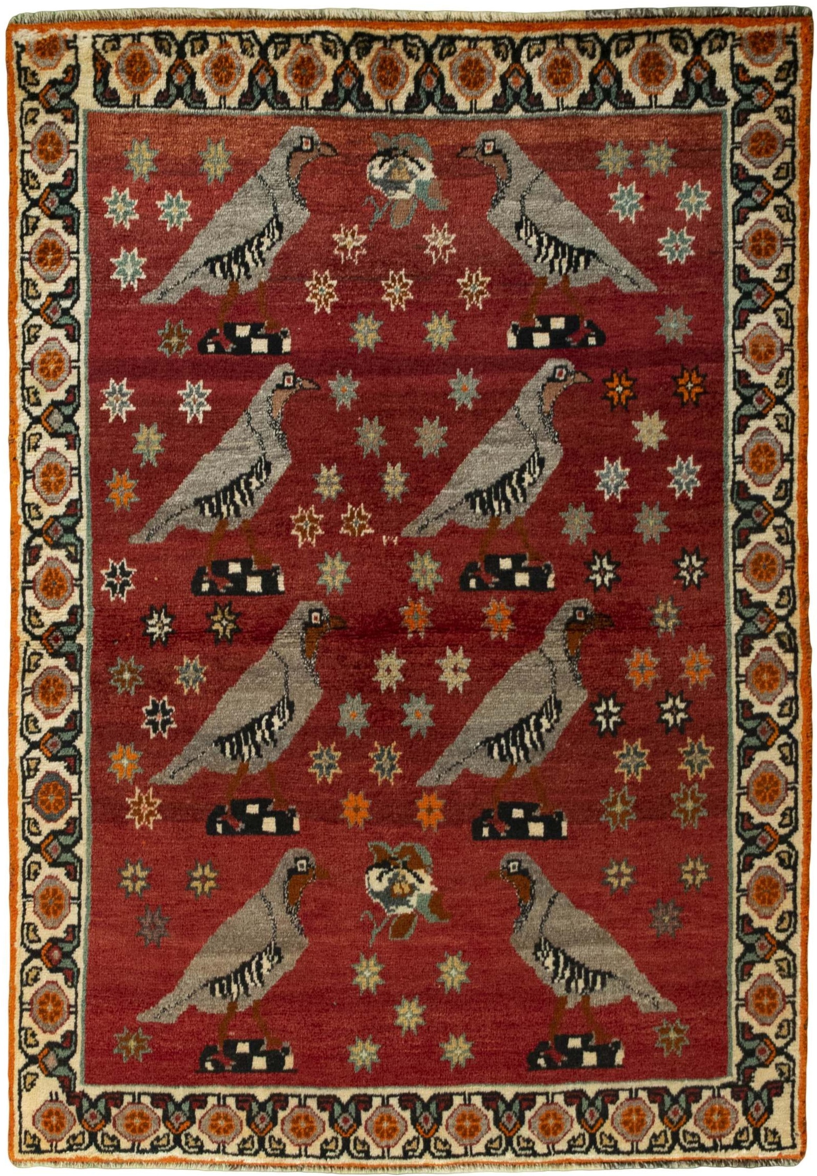 Teppich 120x160 - Gabbeh nature 115 x 165 cm