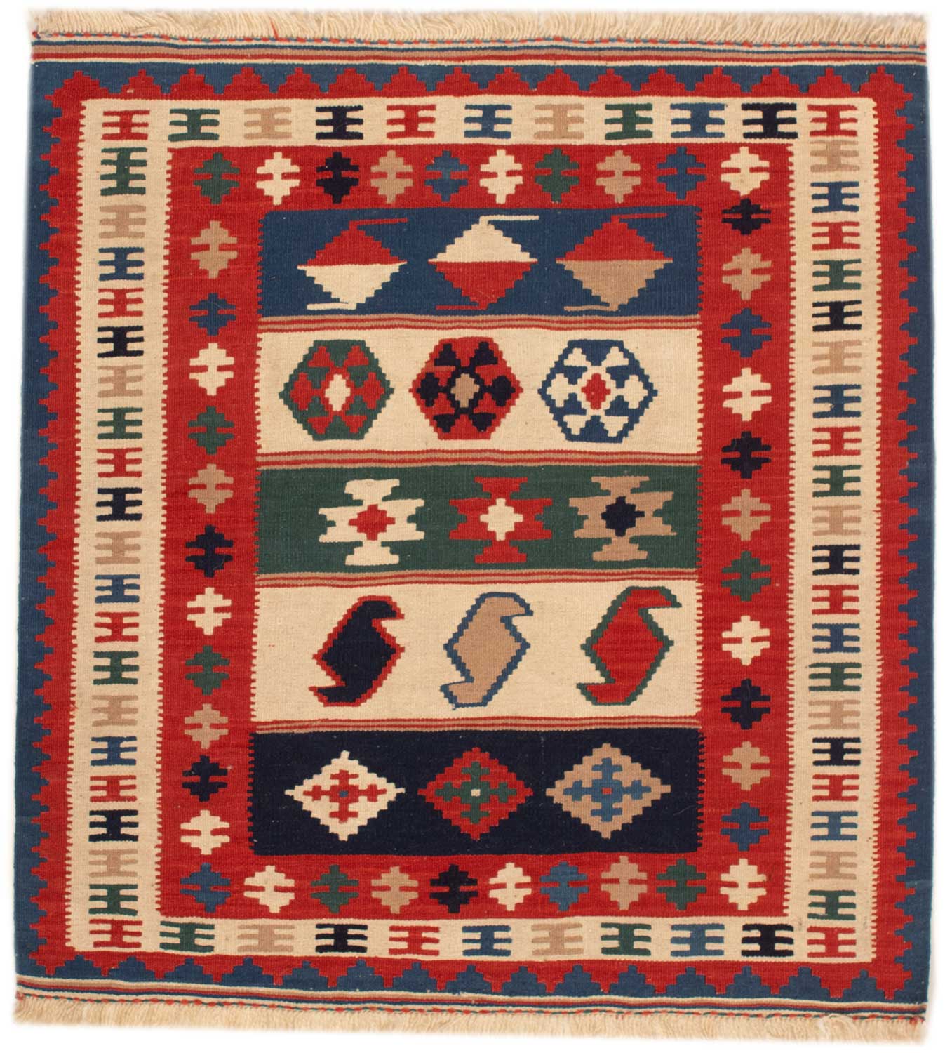Kelim Teppiche Quadratisch - Kelim 100 x 106 cm