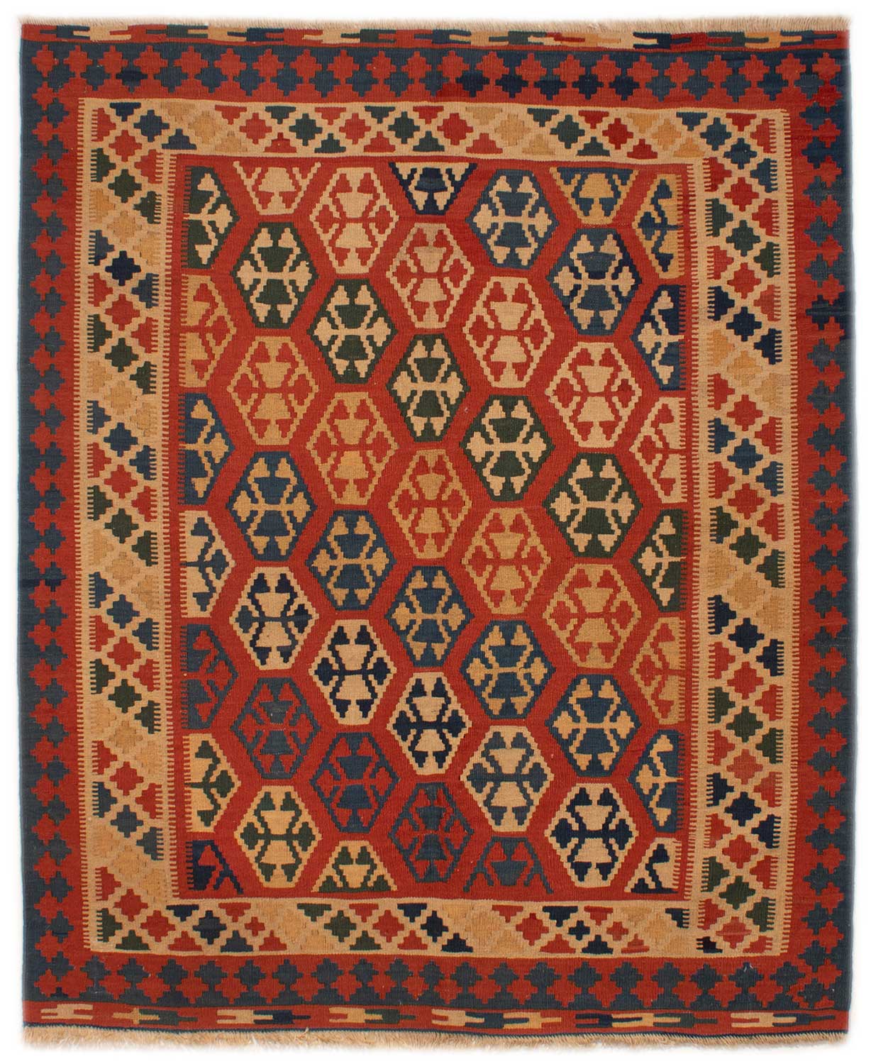 Kvadratisk Teppe 170x170 - Kelim 155 x 181 cm